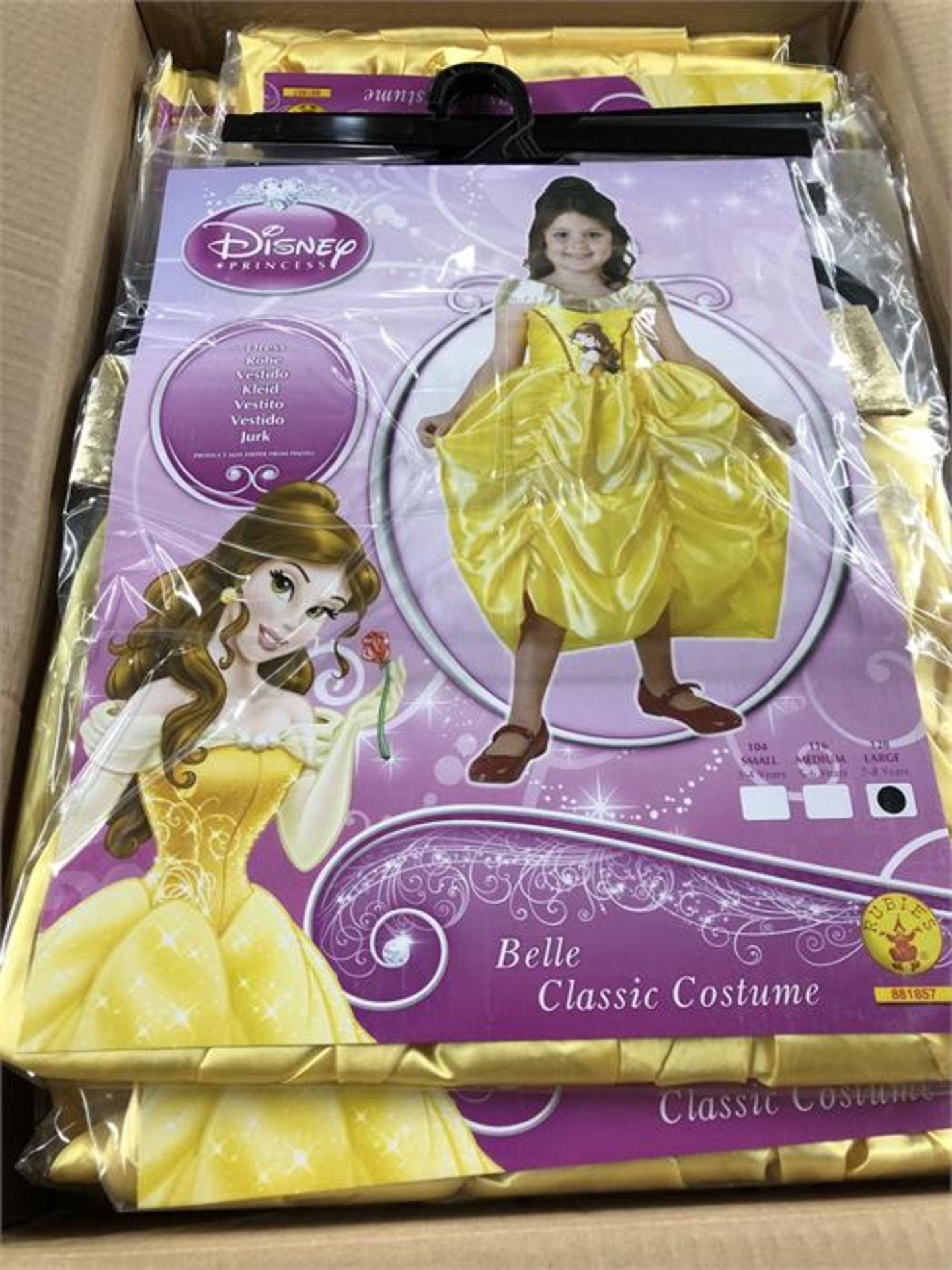 Approximately 108 x Disney Classic Belle CostumesAge 7-8 RRP £1290