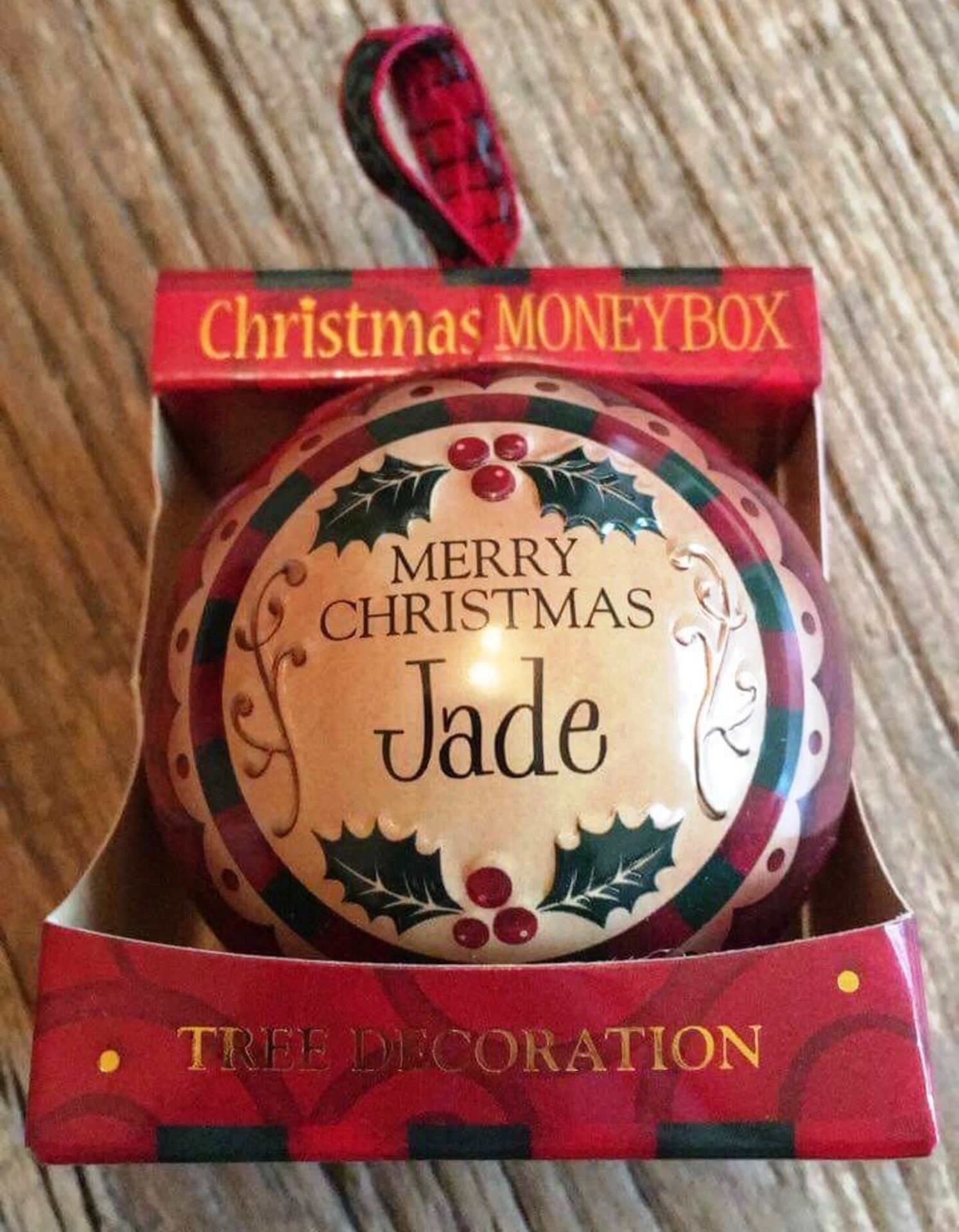 300+ Personalised Christmas money box bauble decorations - over 100 various names - see pics - Image 7 of 8