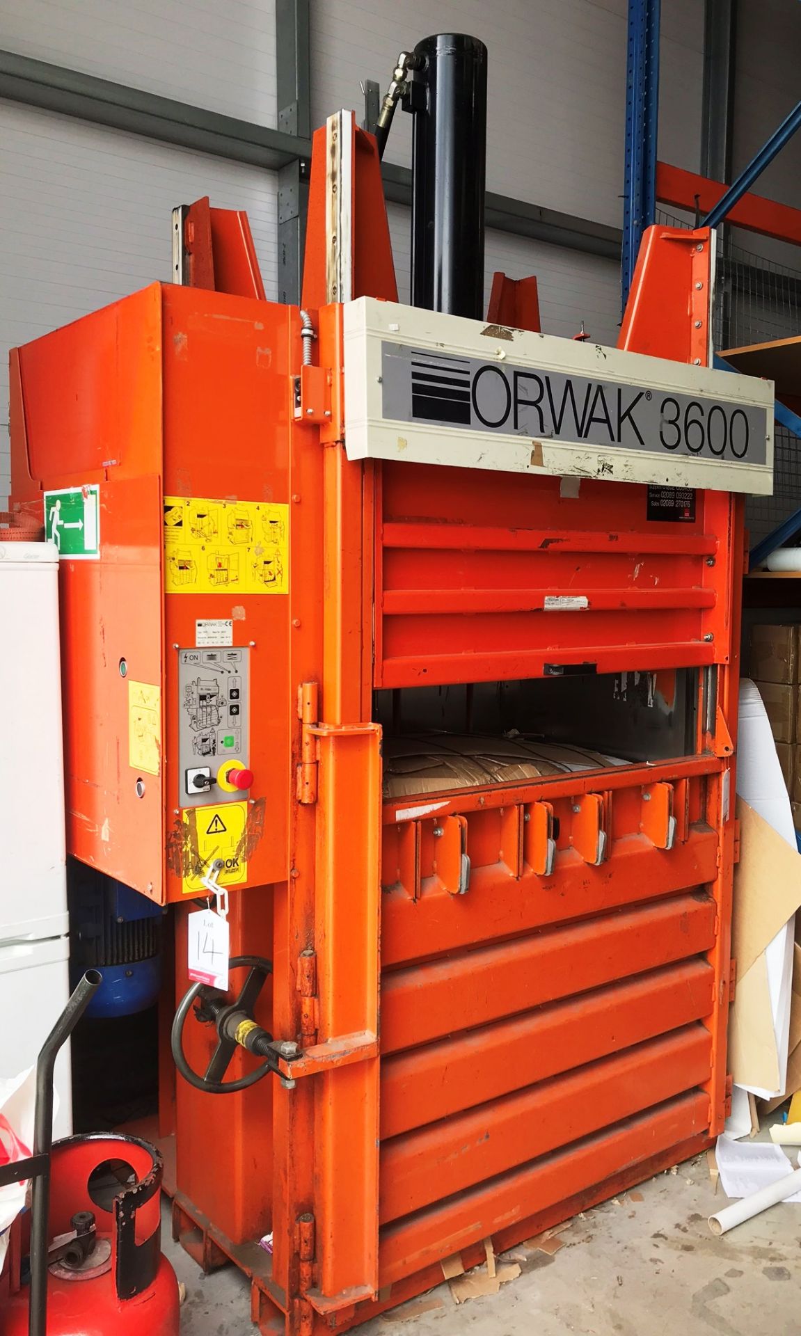 Orwak 3600 Industrial Vertical Baler