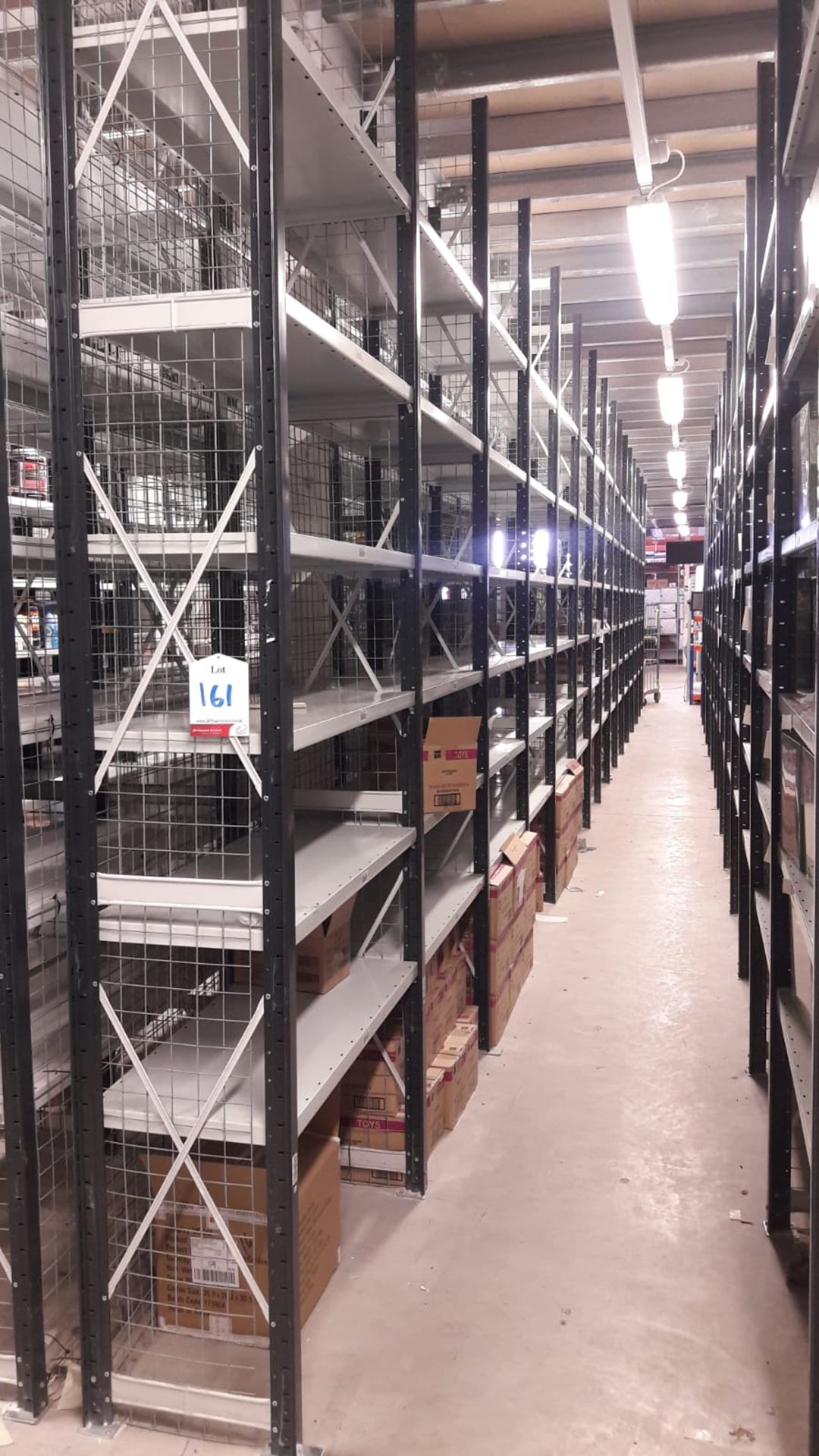 15 Bays x adjustable boltless racking with back and side mesh