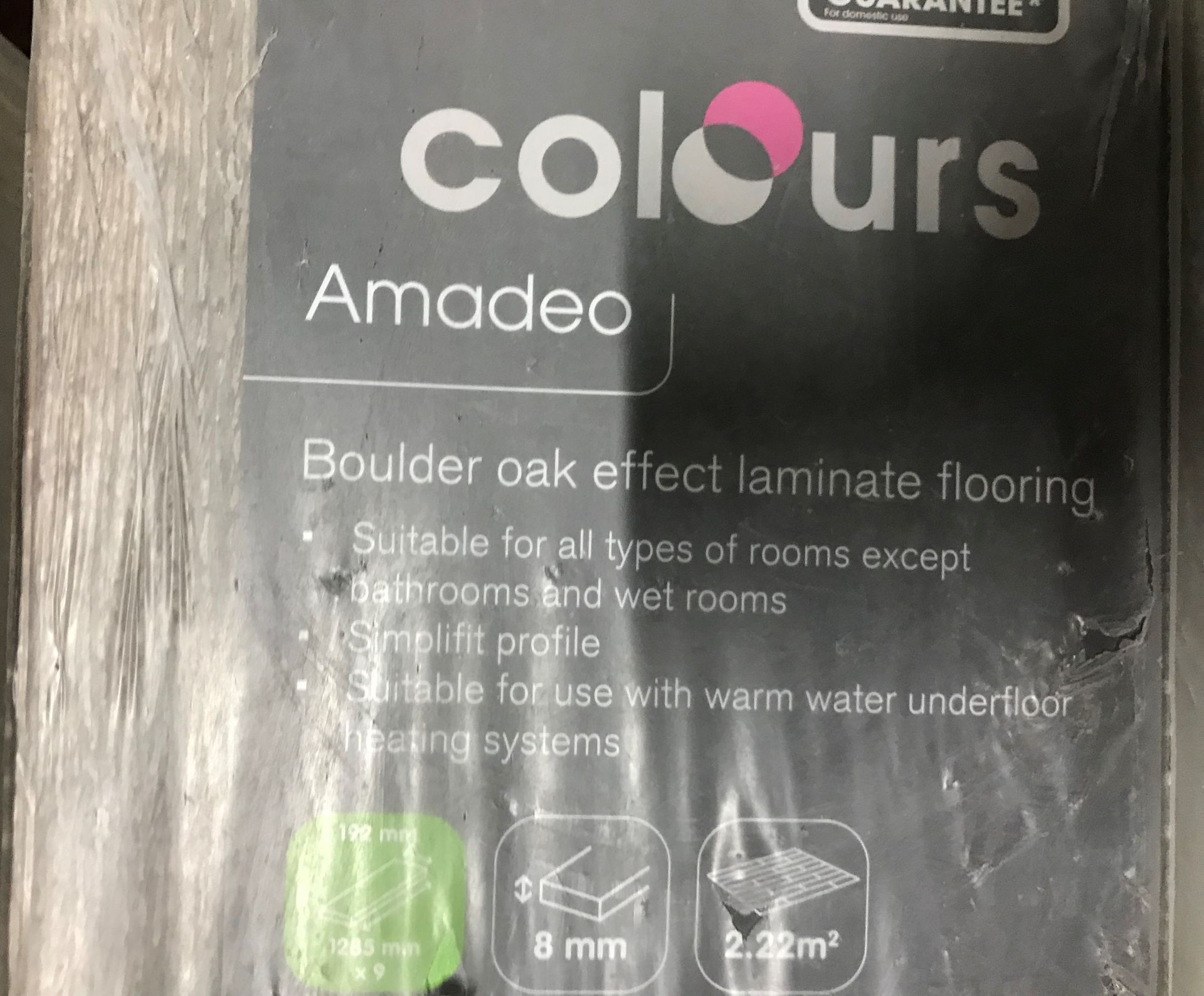 3 x Packs of Colours Amadeo Boulder Oak Effect Laminate Flooring - 1285x192x9mm - Image 3 of 3