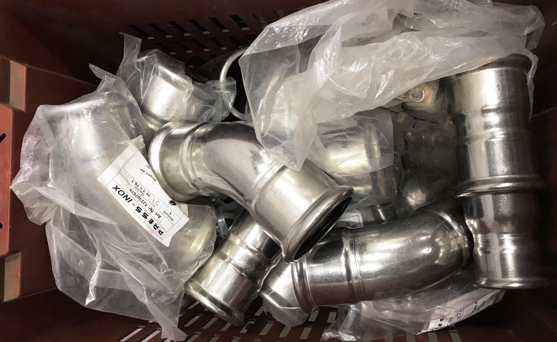 Quantity of various metal & PVC flanges, tees, elbows and fittings as pictured - Image 4 of 7