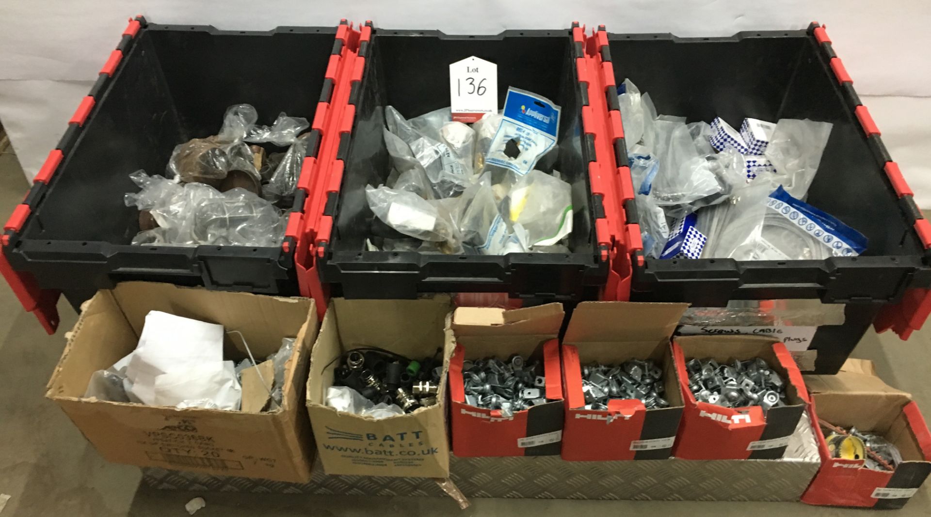 Quantity of Various Light Fittings and Accessories, Cable Glands, Wiring and Brackets
