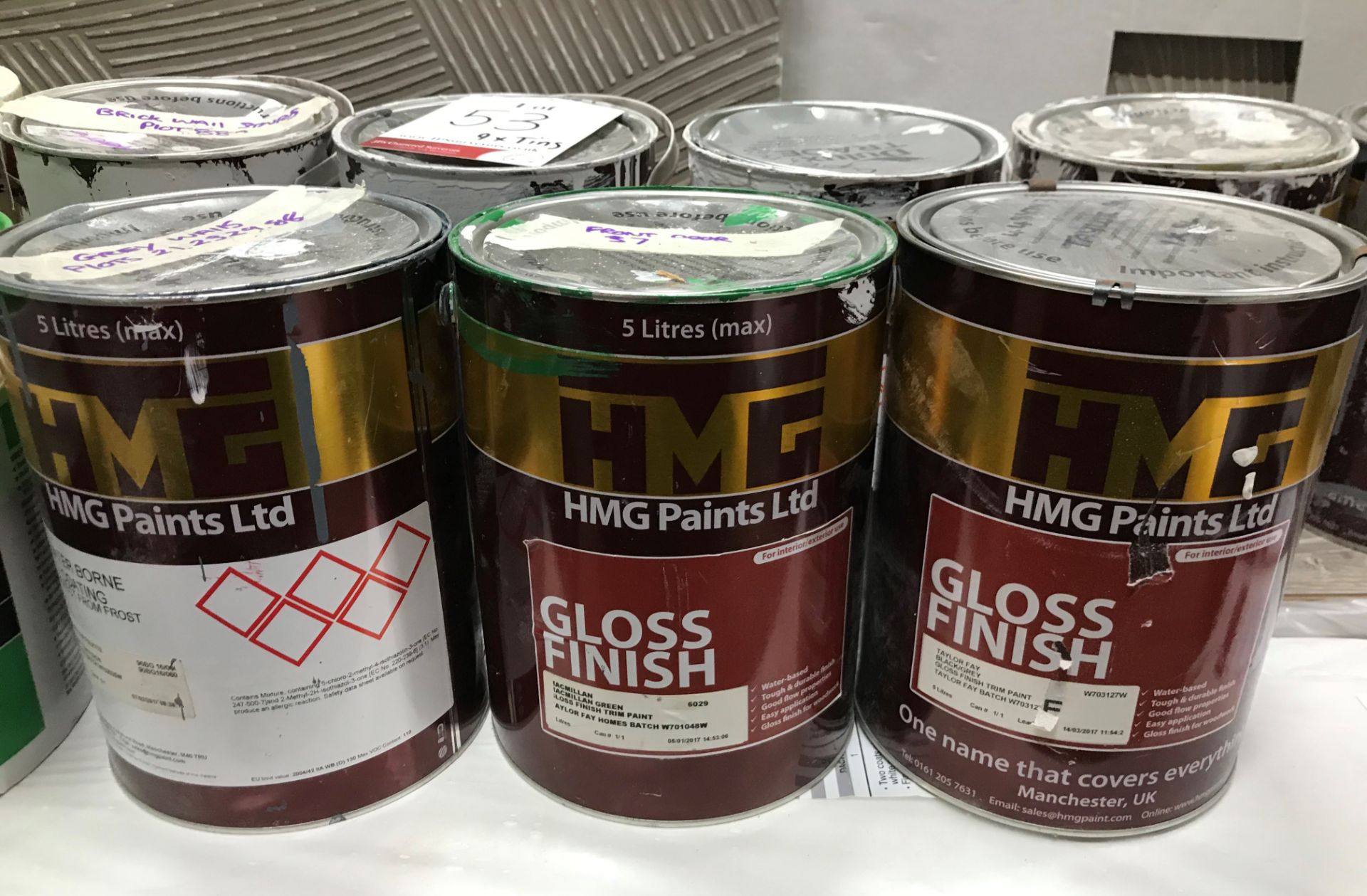 11 x Tins of HMG Paints, Macphereson Marblelex Smooth & Greenstar Tile Adhesive - Image 2 of 4