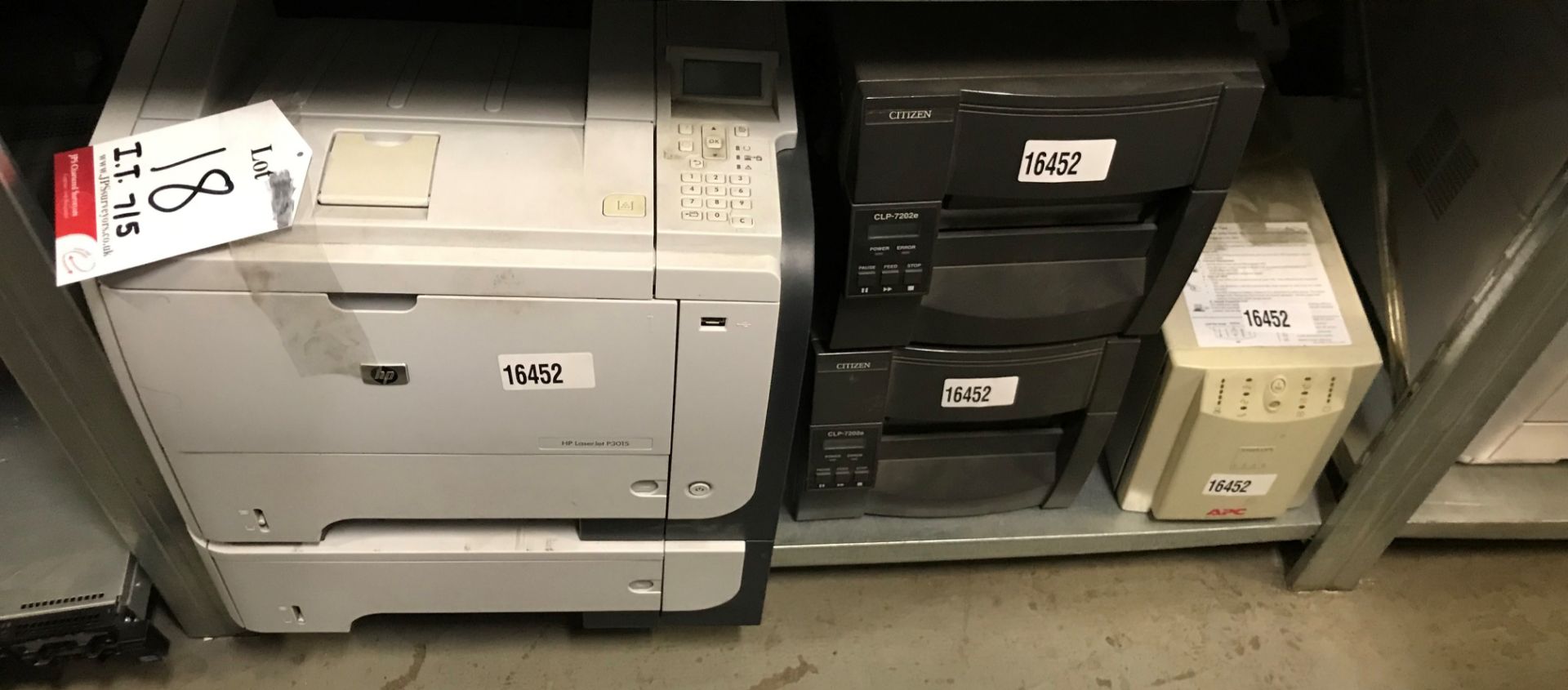 2 x Citizen Label Printers, APC Smart UPS 1000 & HP P3015 Laserjet Printer