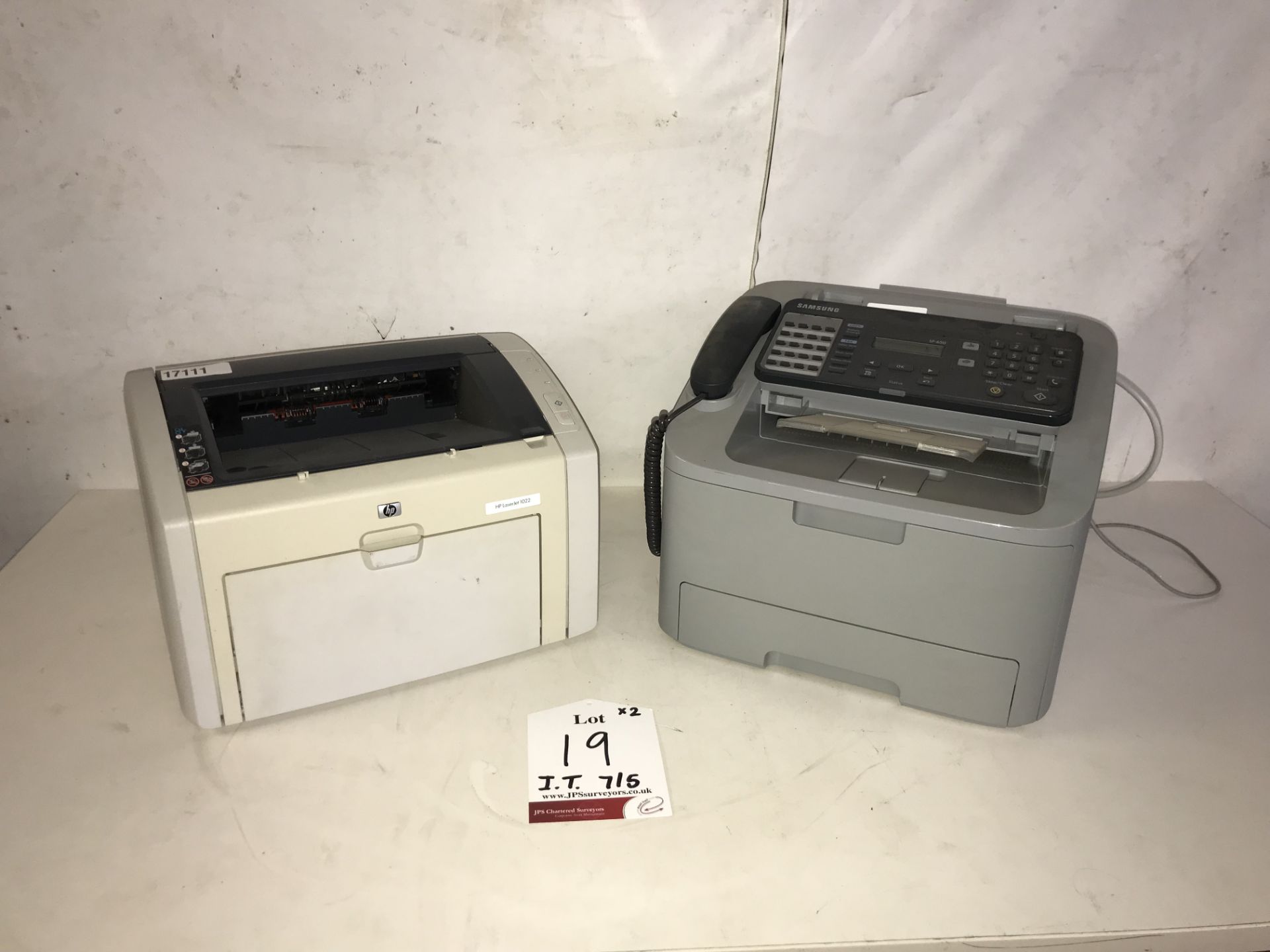 Samsung SF-650 Fax machine & HP 1022 Laserjet Printer