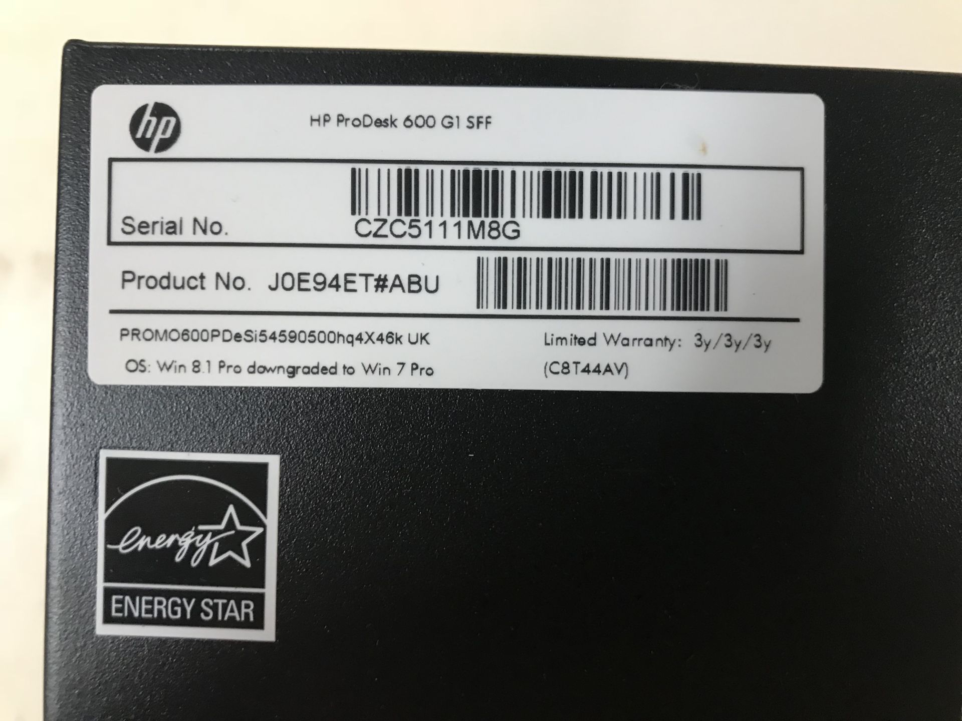 HP Pro Desk Intel Core i5 Desktop Computer - Image 4 of 4