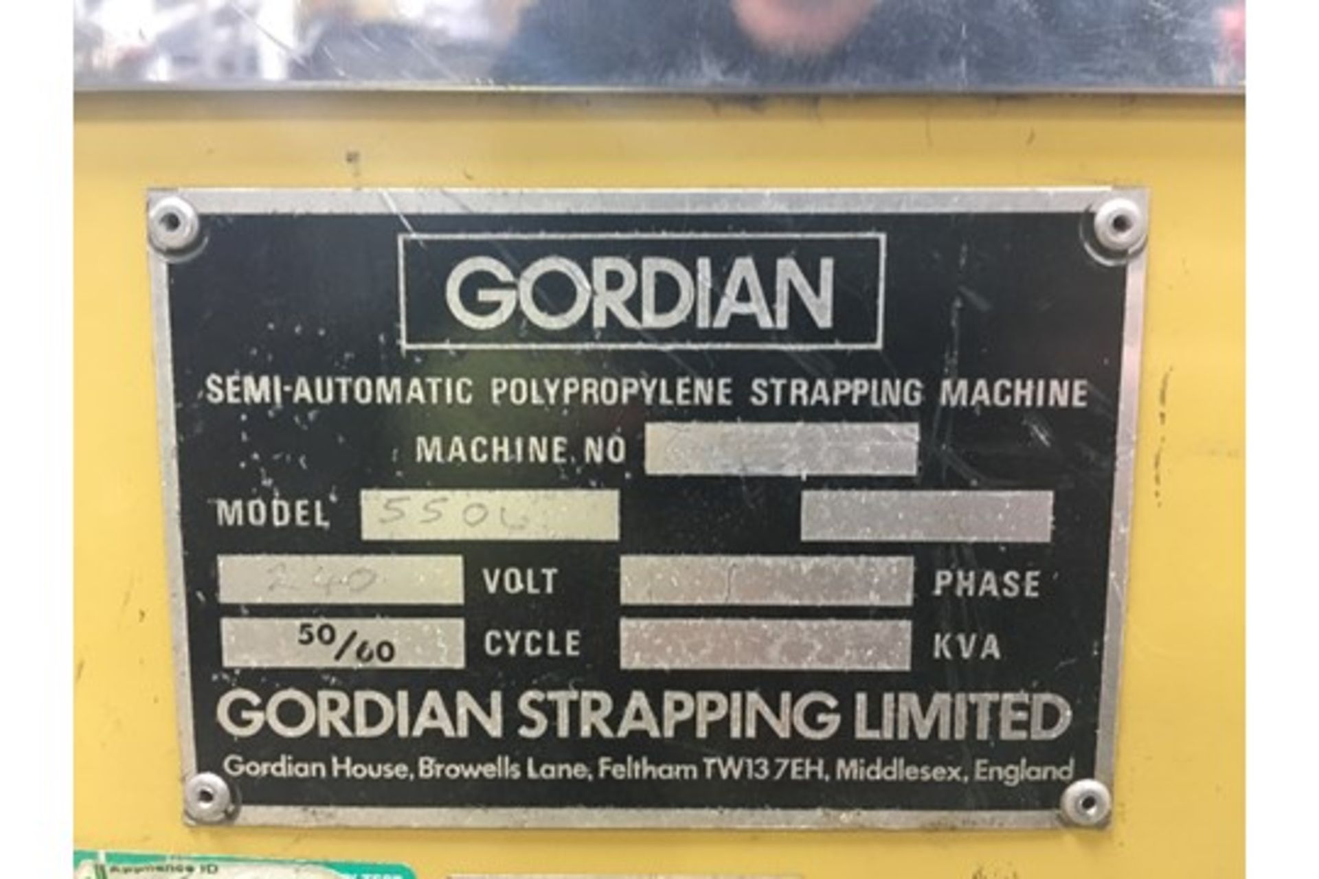 Gordian Strapping Limited 55-OL semi automatic banding machine - FOR SPARES AND REPAIRS ONLY - Image 3 of 4