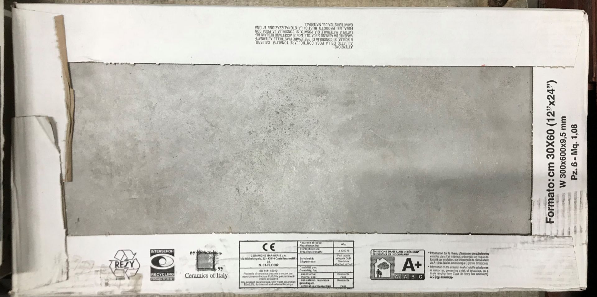 Quantity of Mixed Grey Floor Tiles - 2 Sizes