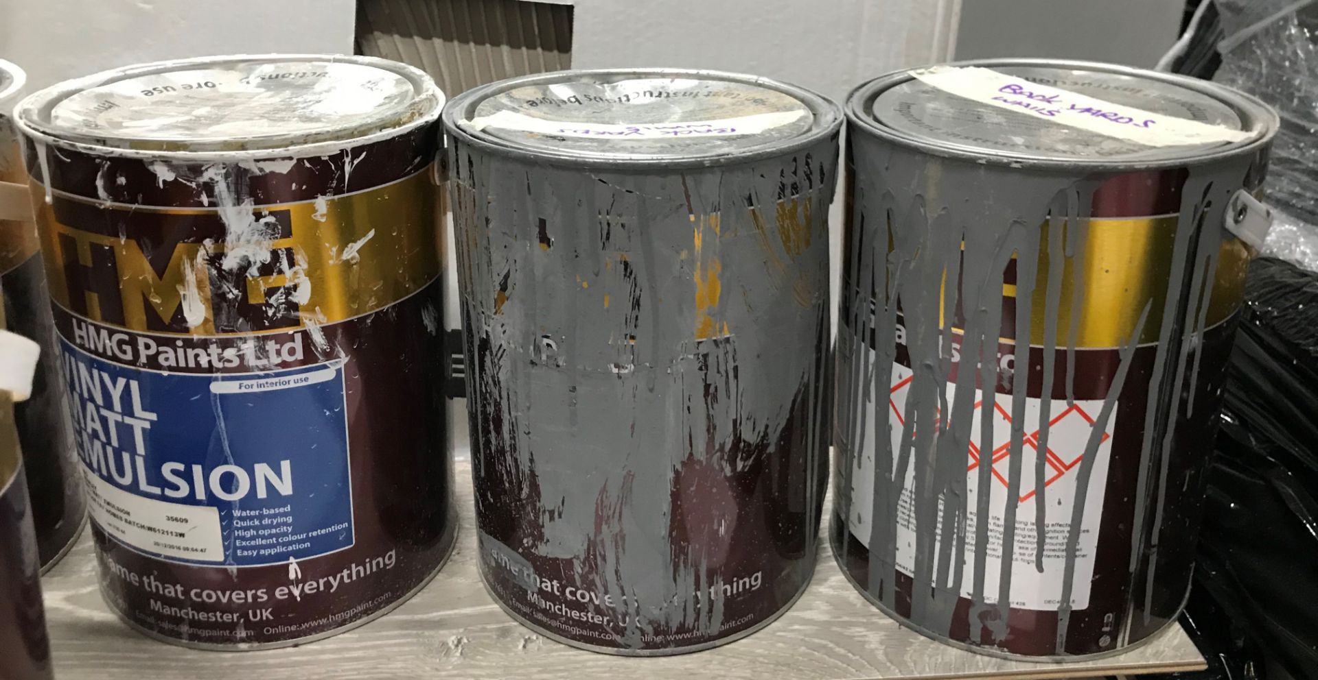 11 x Tins of HMG Paints, MacPherson Marblelex Smooth & Greenstar Tile Adhesive - Image 3 of 4