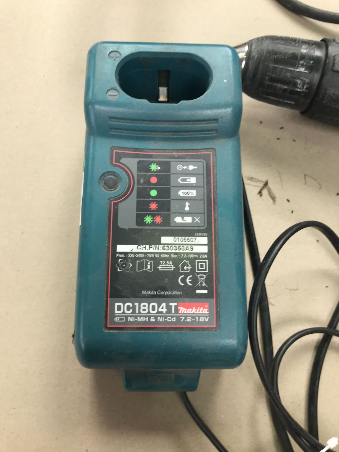 Makita Power Drill w/ Charging Station - No sticker for model - Image 2 of 3