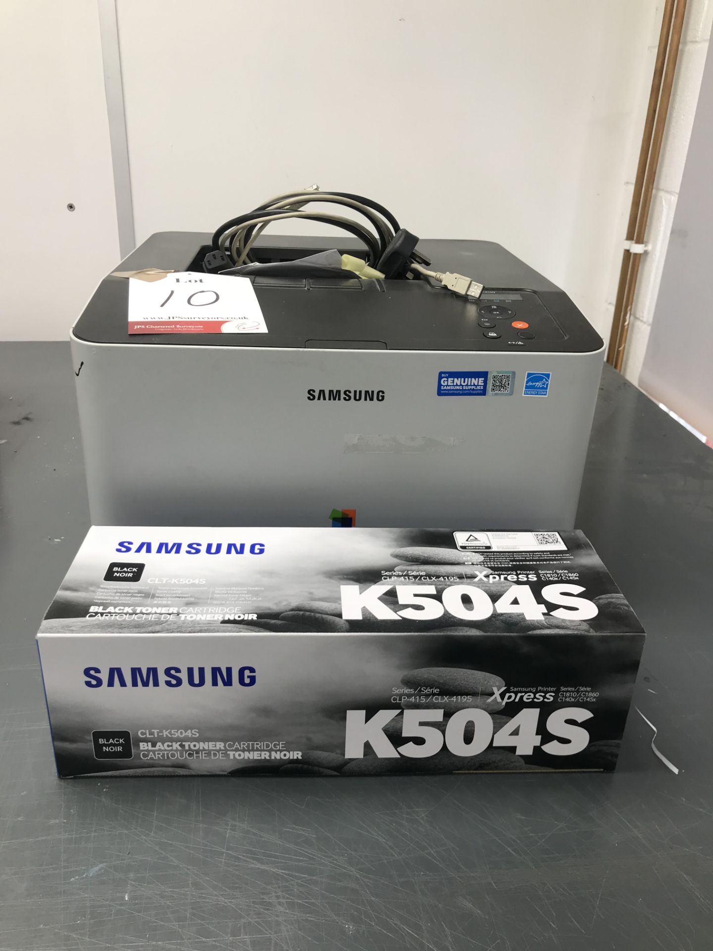 Samsung CLP-415N Laser Printer w/ CLT-K504S Black Toner Cartridge