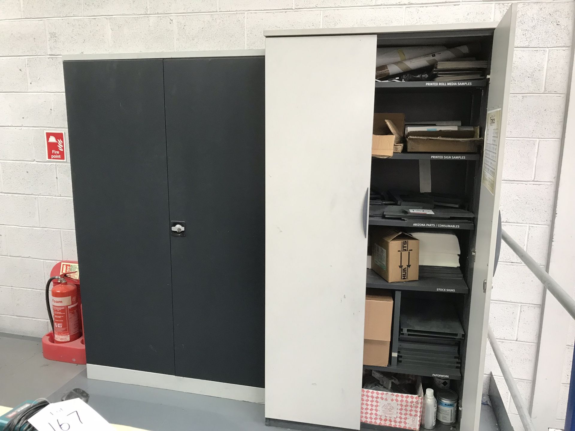 2 x 2 Door Metal Filing Cabinets w/ Contents as per pictures