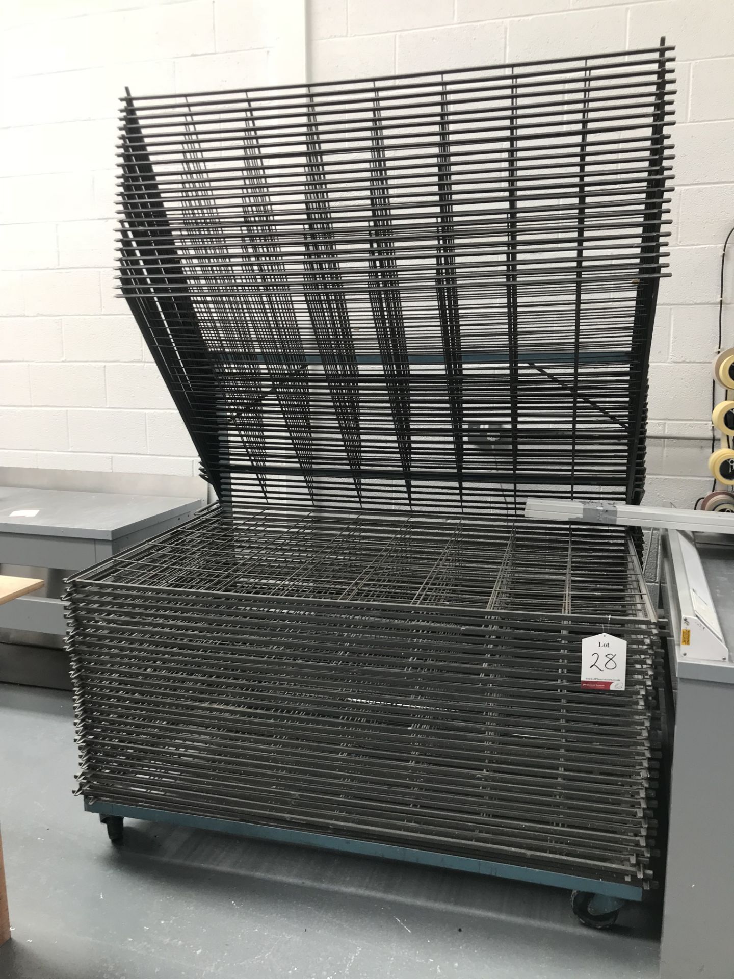 50 Section Mobile Printing Drying Rack