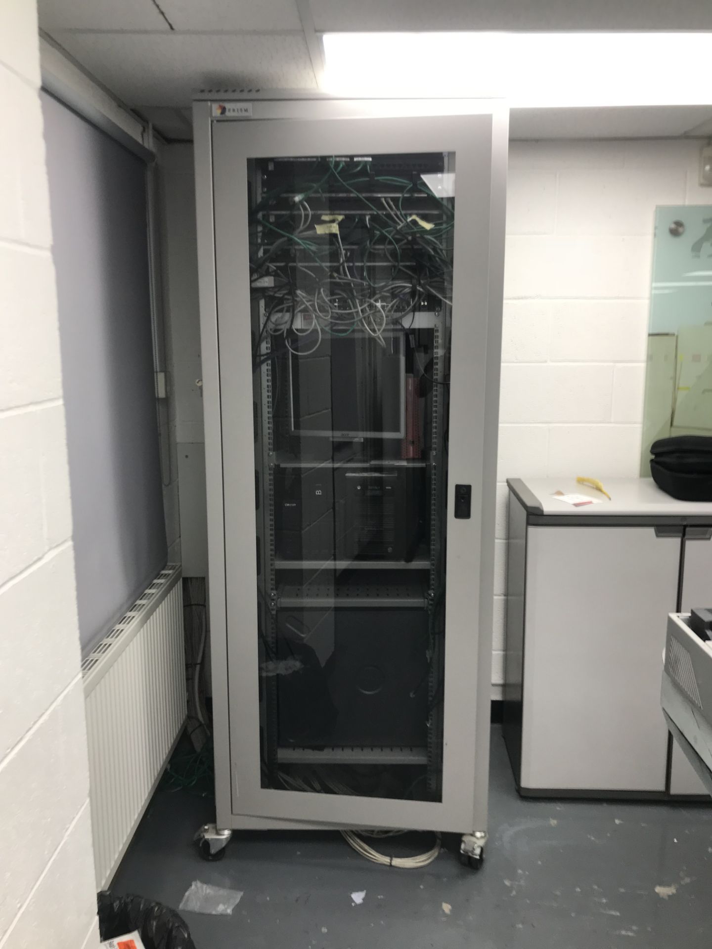 Prism Server Cabinet w/ 6 x 24 Port Network Panels, Draytek Vigor2955 & Cisco SLM2048