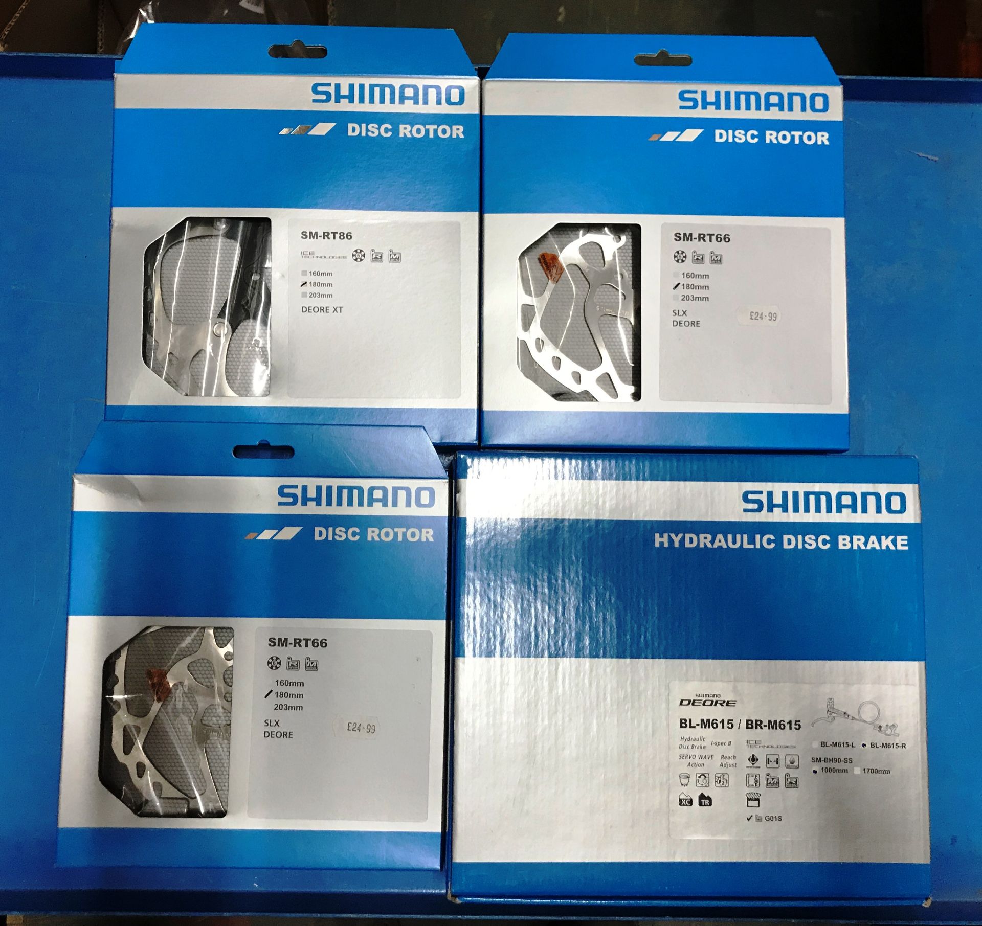 3 x Shimano Disc Rotors & Shimano Hydraulic Disc Brake