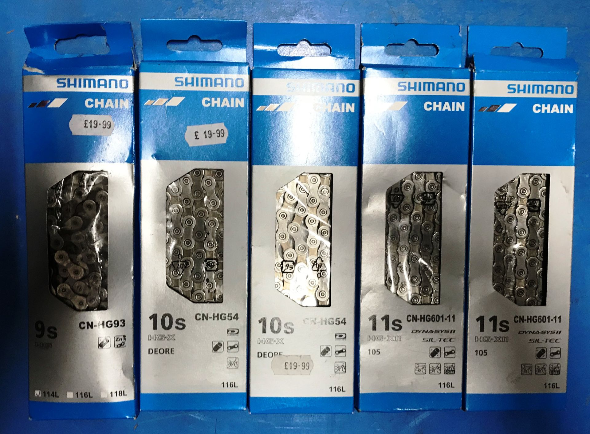 5 x Shimano Bike Chains - Please see description