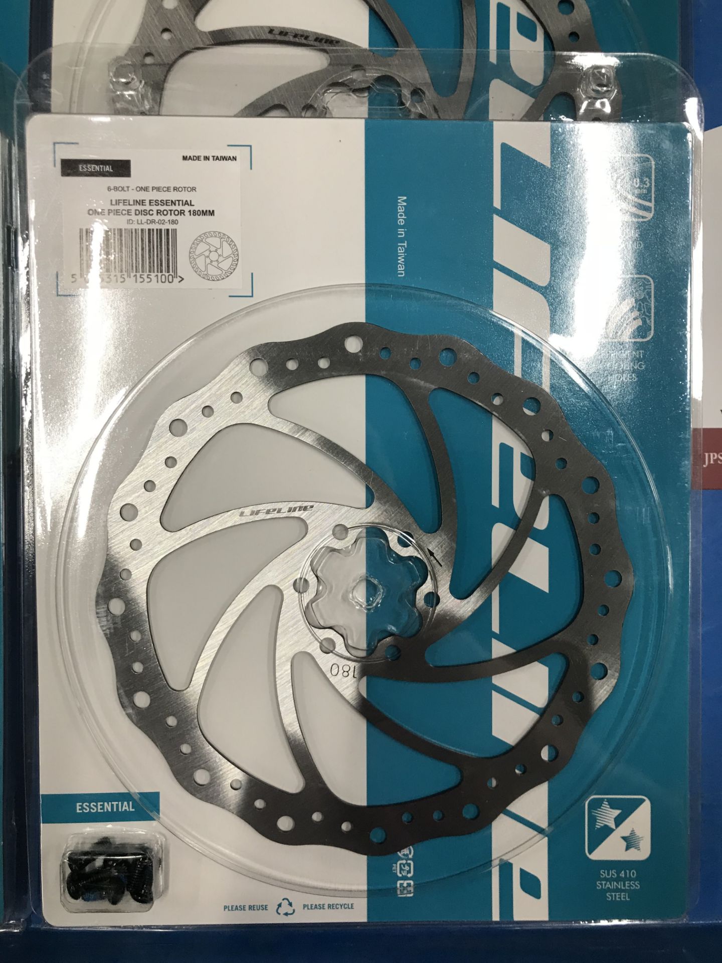 4 x Lifeline Essential 180mm One Piece Disc Rotors - 6 Bolt - Image 2 of 3