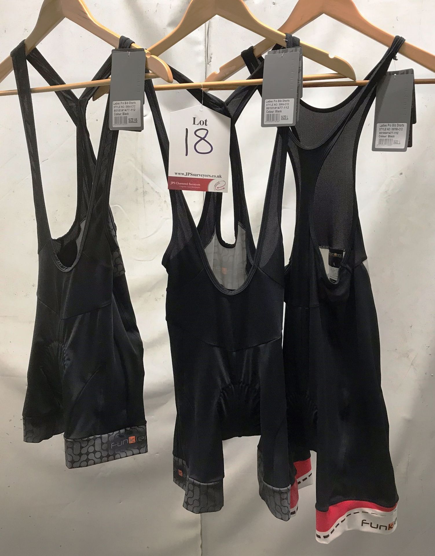 3 x Womens Funkier cycling bib shorts - various styles & sizes