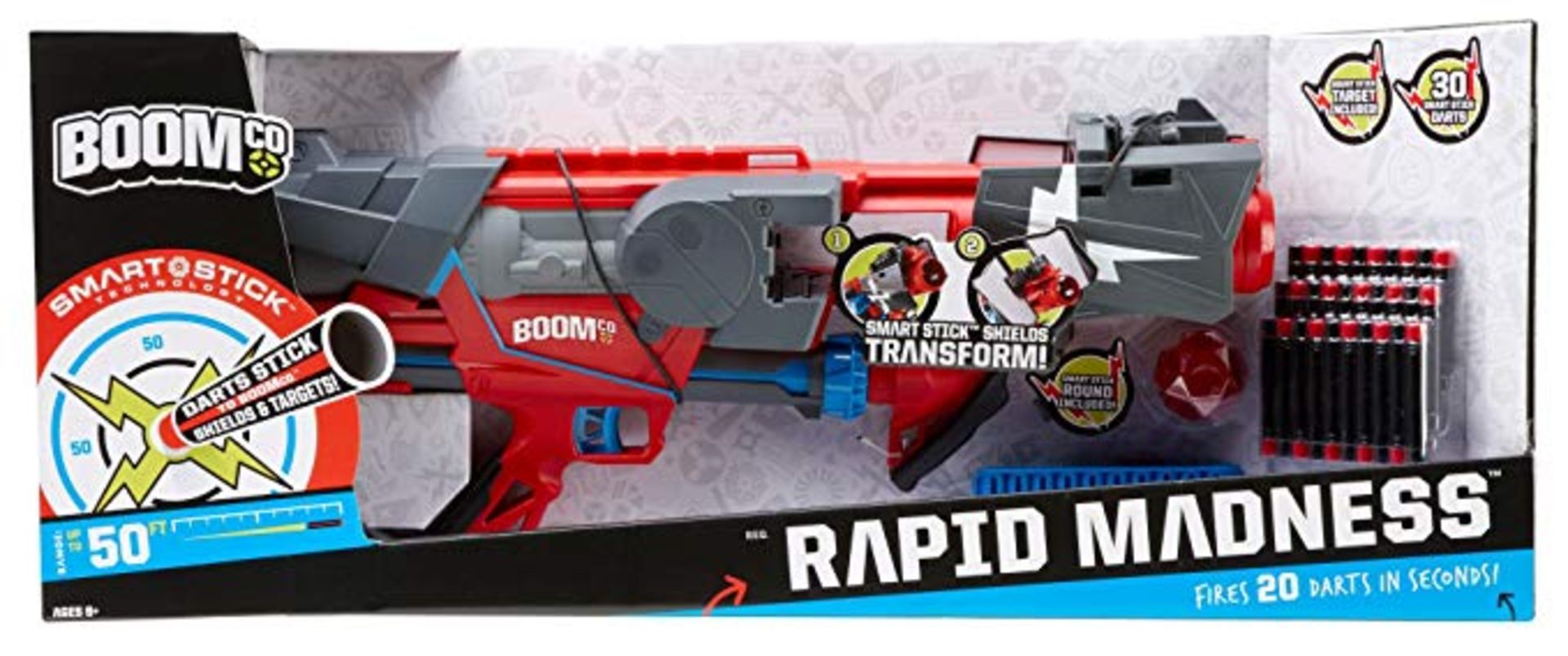 81 X Boomco Rapid Madness Blaster (Includes 30 Darts and Gun Clip - 50 Feet Range) RRP £2822.85