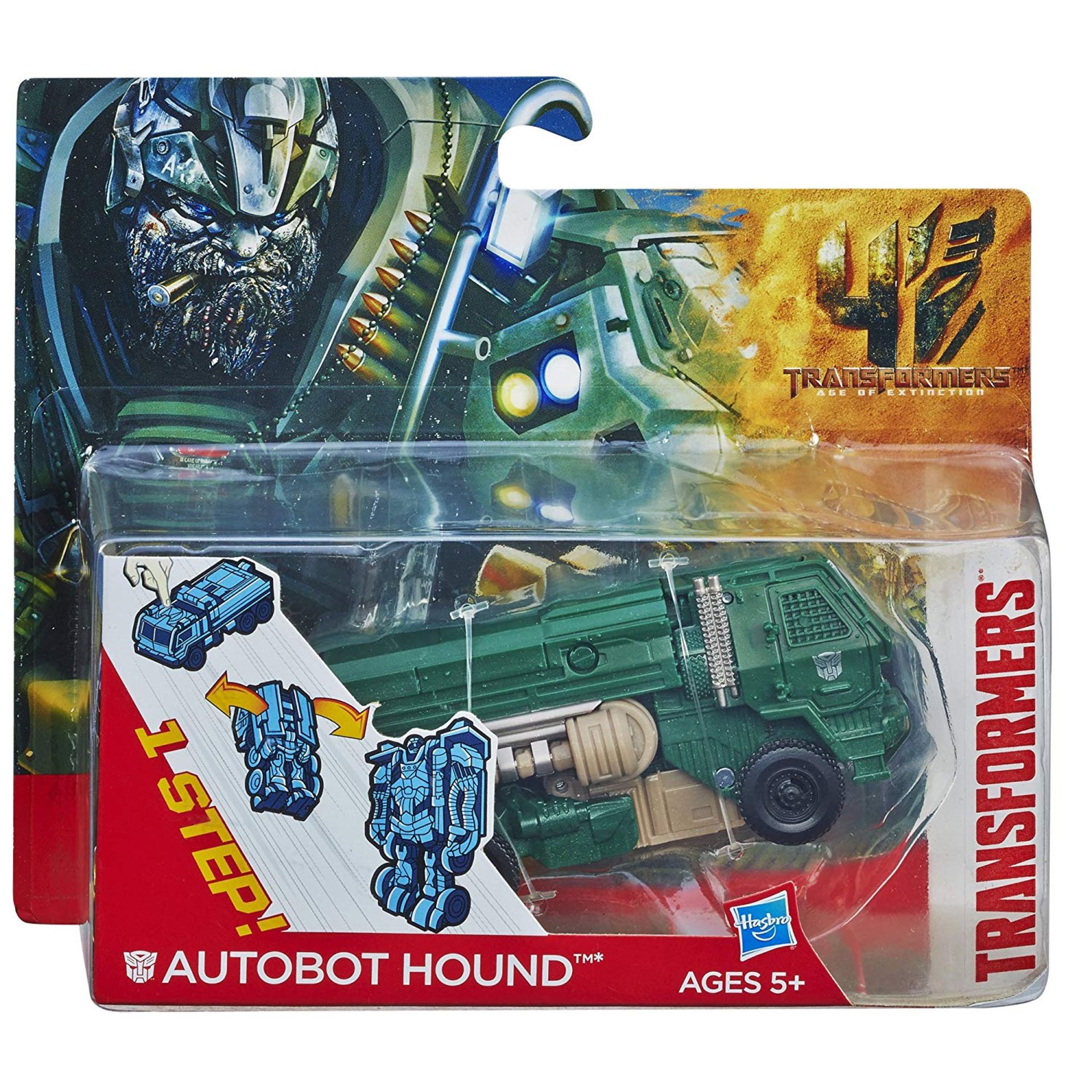 270 x Transformers Age Of Extinction Autobot Hound One-Step Changer | @ RRP £7.13 | Total: £1,925.1