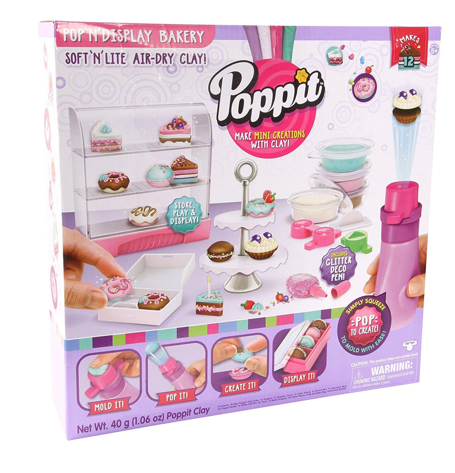 28 x Poppit: Pop 'N' Display Bakery- Poppit Clay Playset & 26 x The Magic Tooth Fairy Game RRP £1079