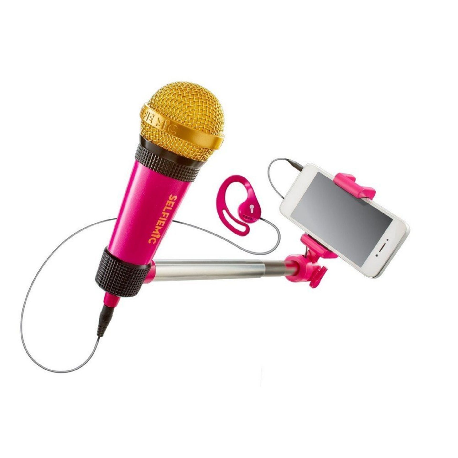 135 x SelfieMic Selfie Stick Microphone - Pink RRP £2698.65