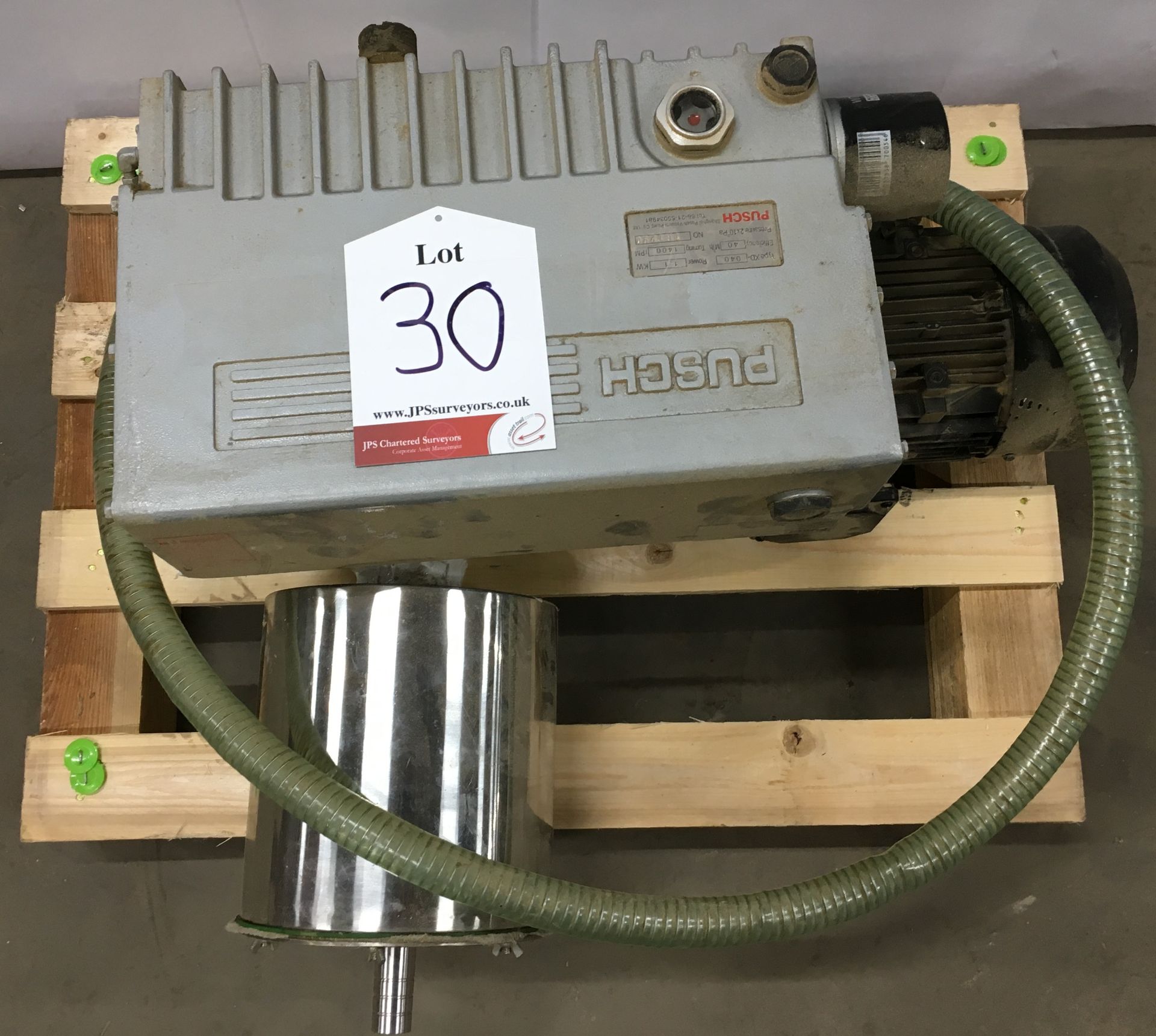 Pusch Type XD-040 Rotary Vane Vacuum Pump - Image 2 of 4