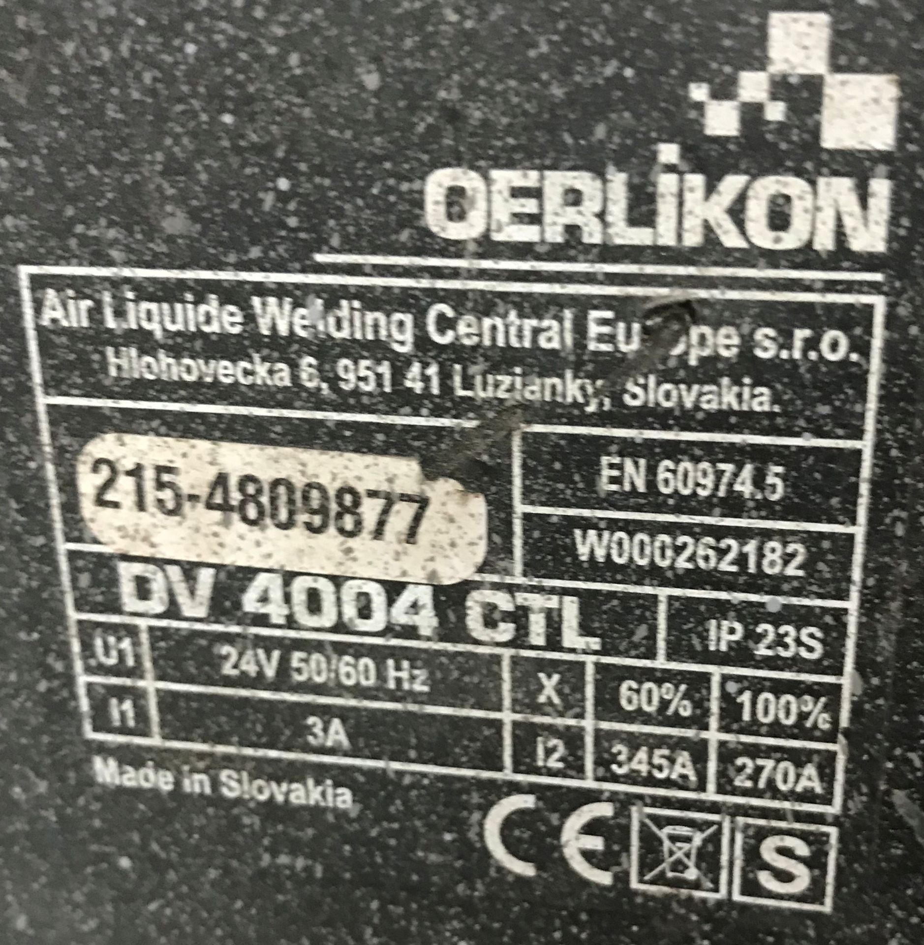 Oerlikon Citoline 3500TS welder with Oerlikon power supply - Image 6 of 7