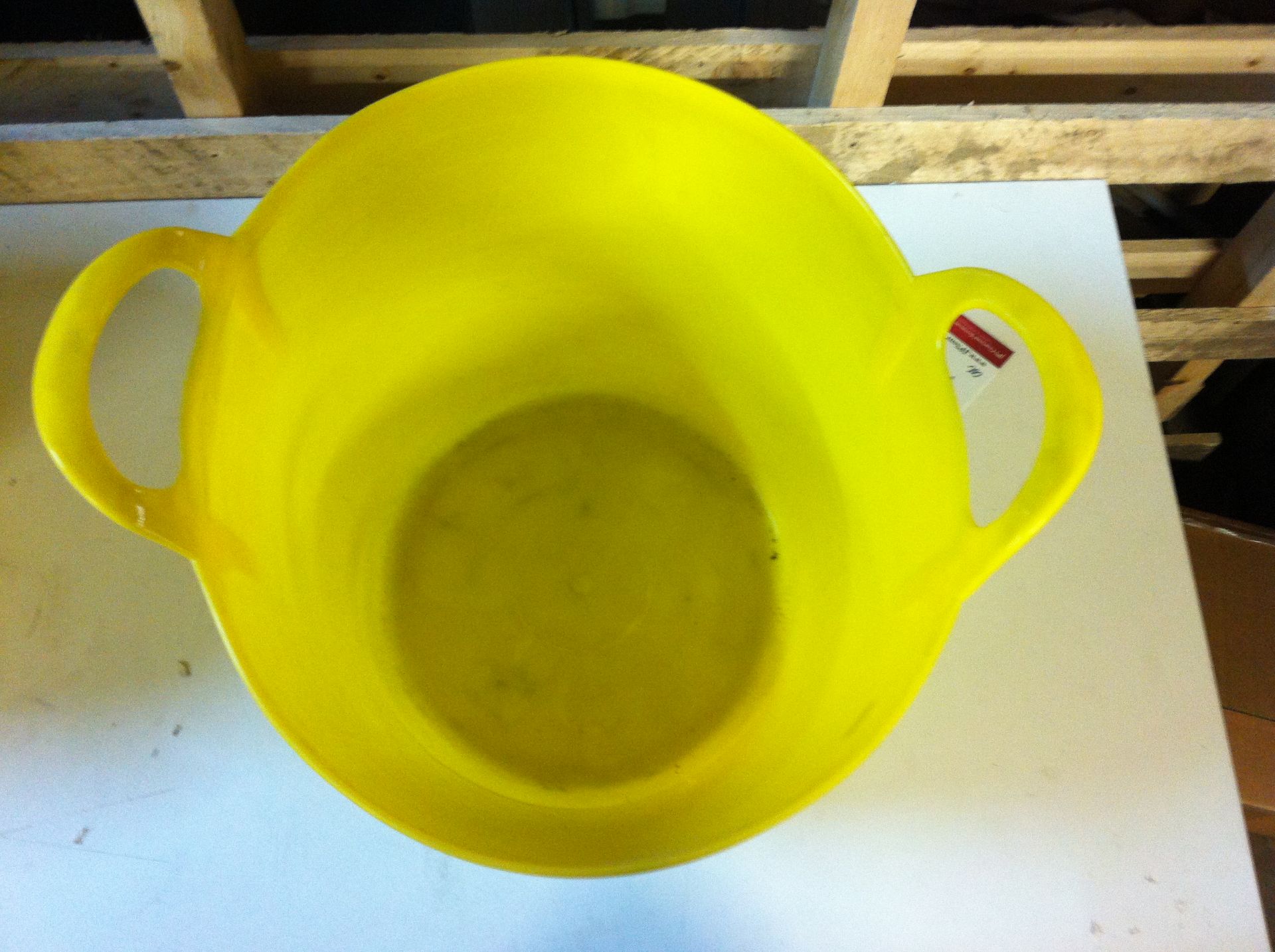2 x Yellow Flexi Buckets - Image 2 of 2