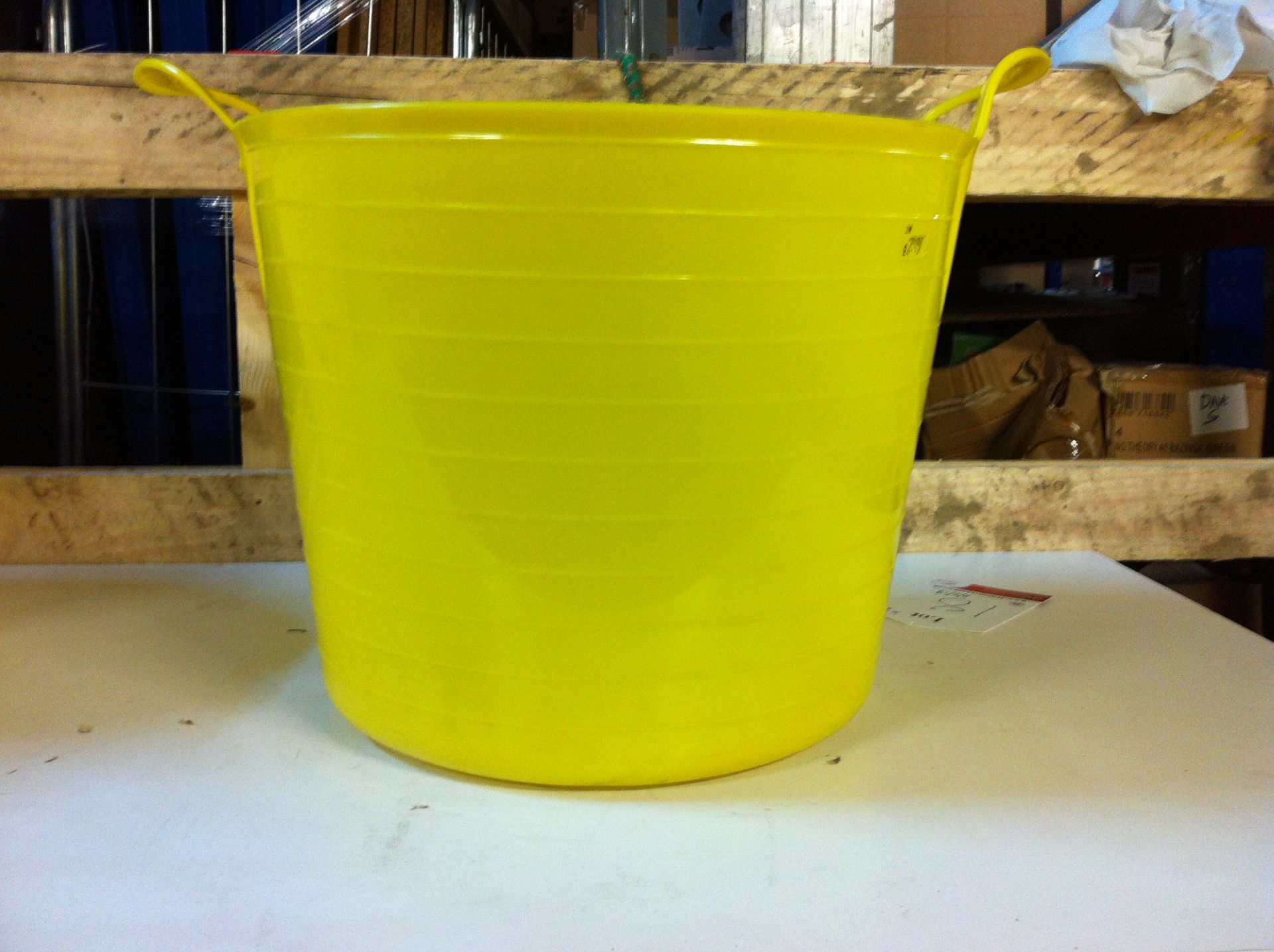 2 x Yellow Flexi Buckets