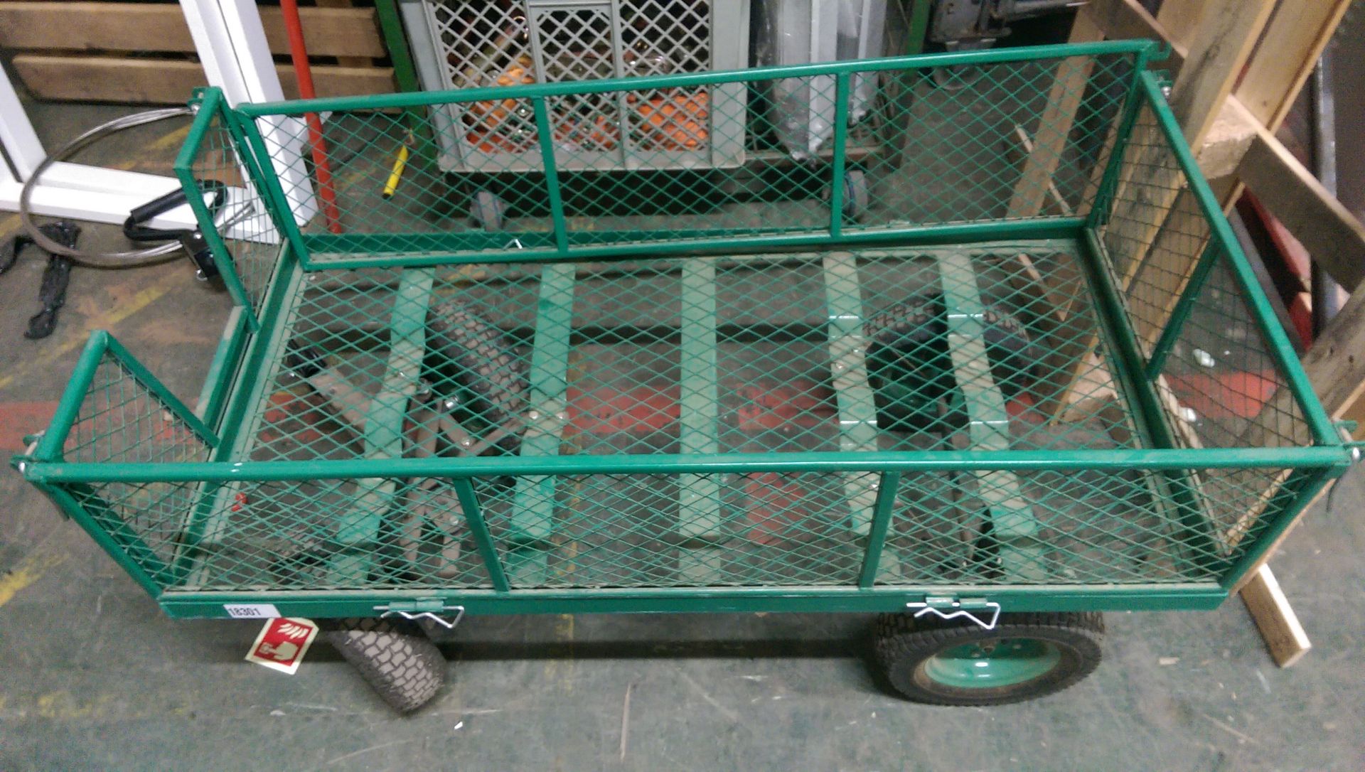 Green Caged Trolley