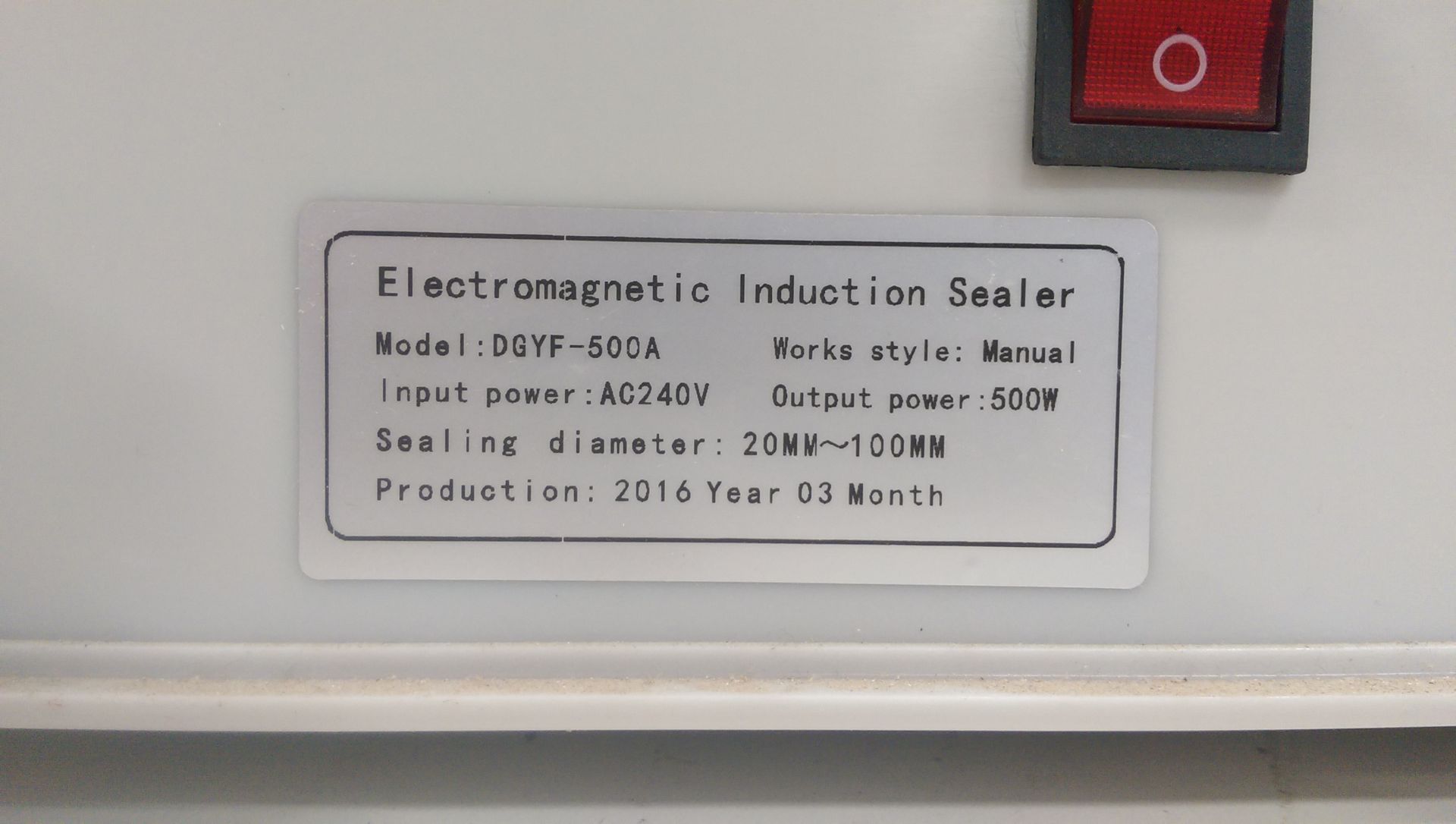 Electromagnetic Induction Sealing Machine – Model: DGYF-500A - Image 3 of 3