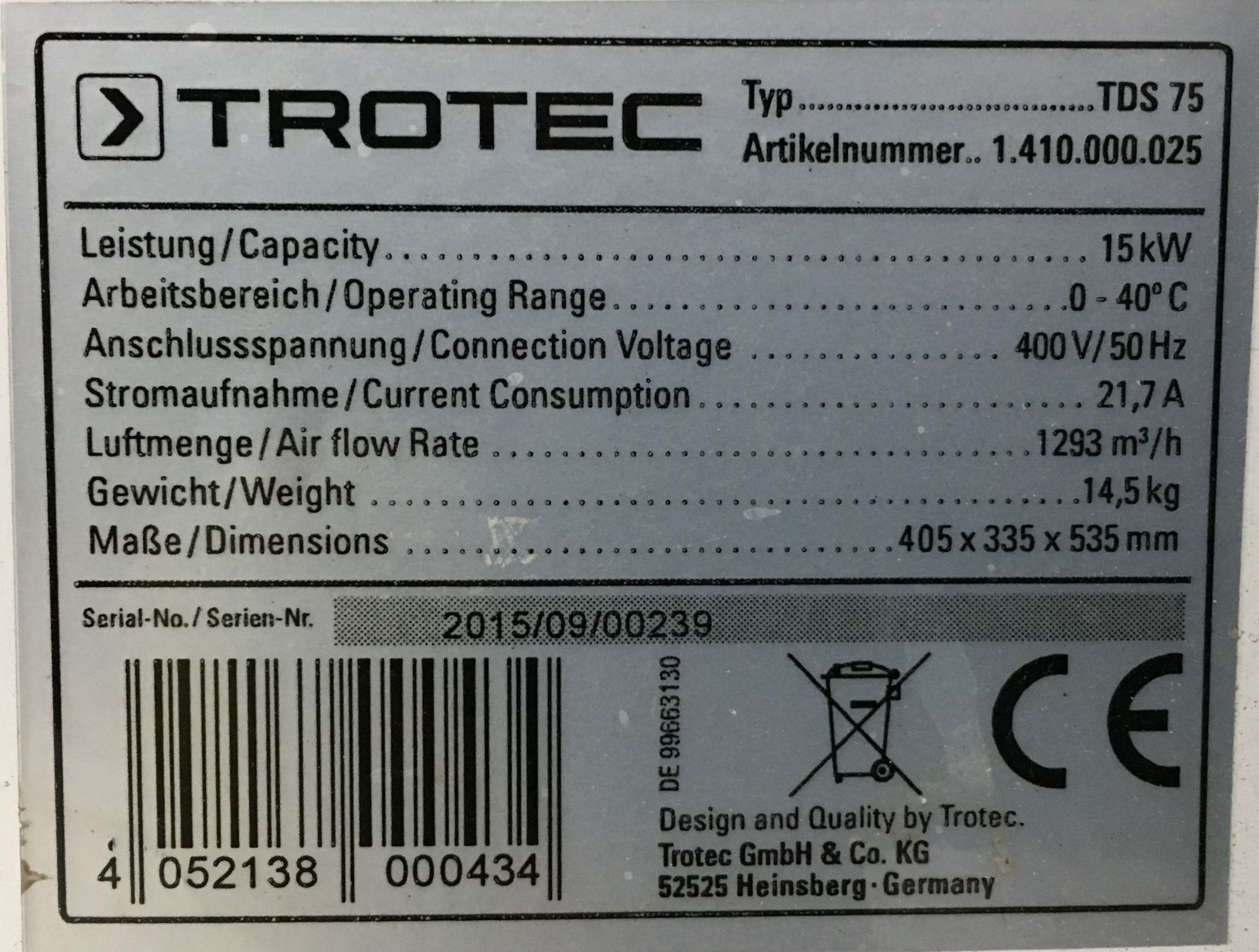 Trotec Fan Heater - Image 3 of 4