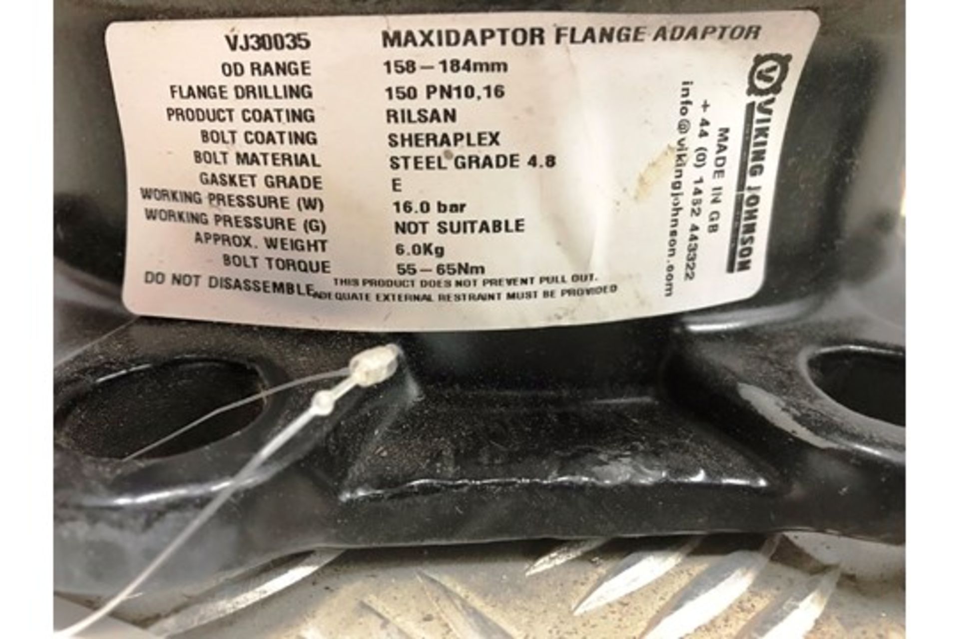 Viking Johnson maxidaptor flange adaptor VJ30035 - Image 2 of 3