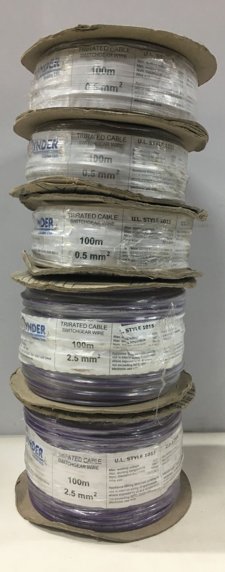 15 x Reels of Clynder Tri-rated Cables Switchgear Wire - Please see Description for Sizes - Image 4 of 4