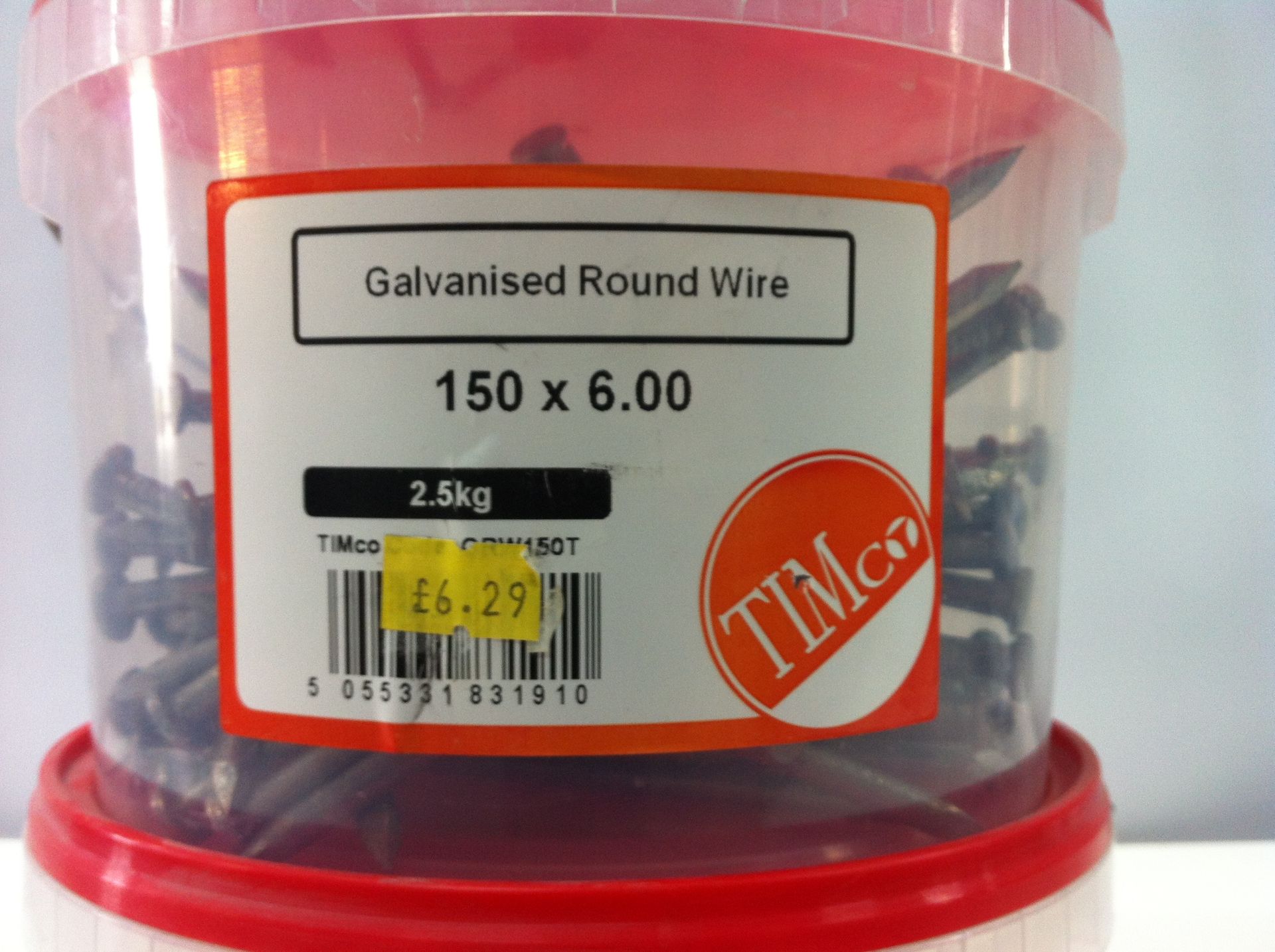 5 x Various 2.5kg Tubs of Timco Galvanised & Bright Round Wire - Image 6 of 7