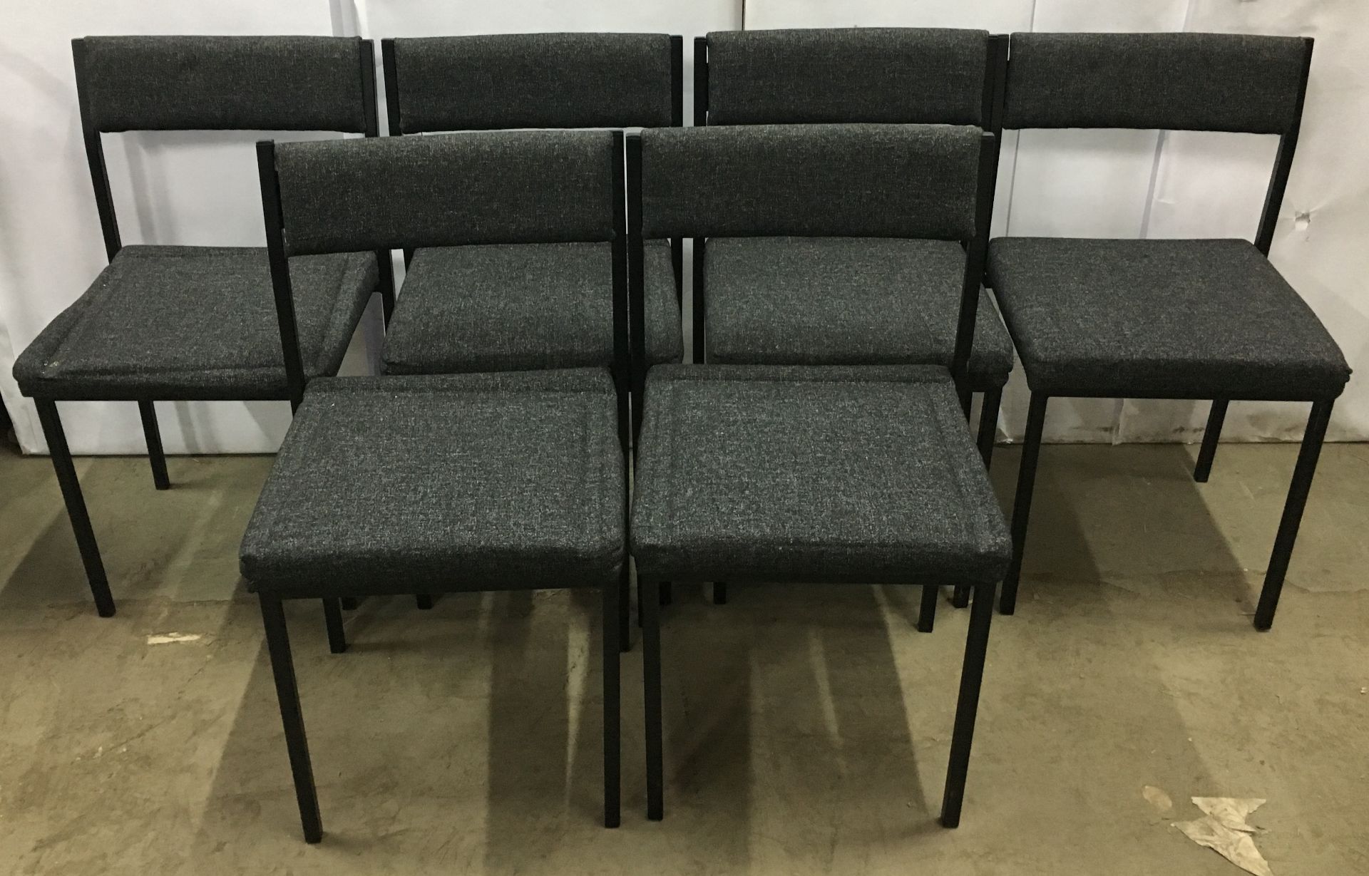 4x Grey Cloth Chairs