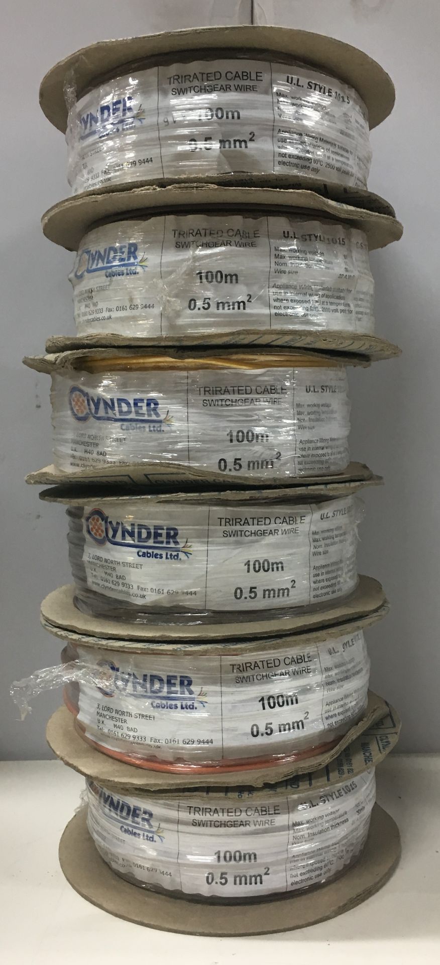 15 x Reels of Clynder Tri-rated Cables Switchgear Wire - Please see Description for Sizes - Image 3 of 4