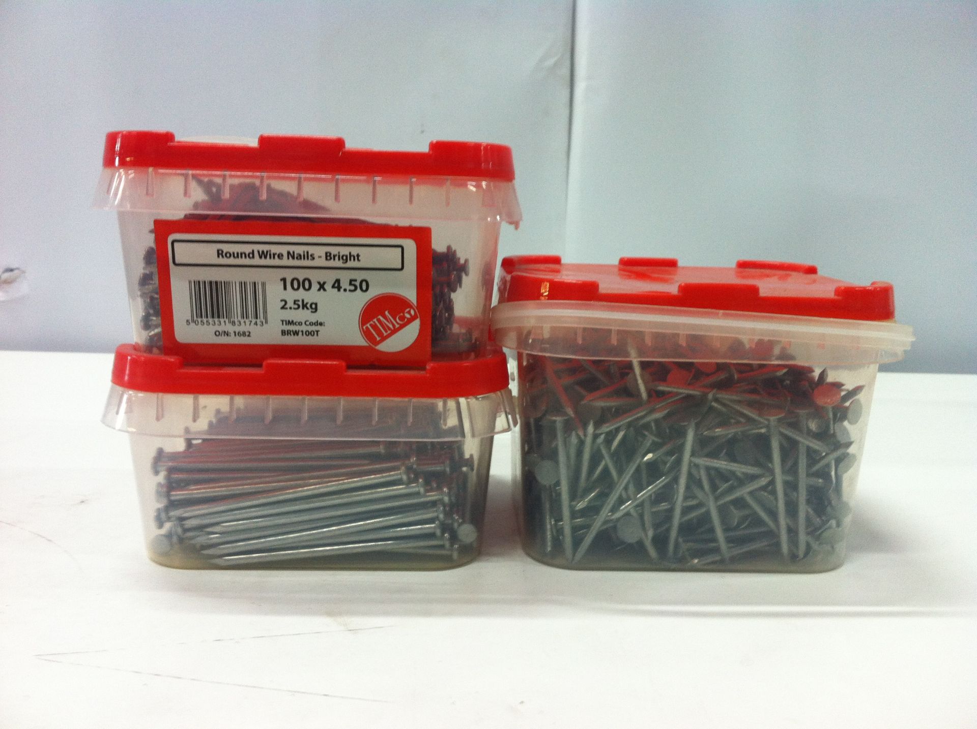 3 x Various 2.5kg Tubs of Timco Clout & Round Wire Nails - Image 2 of 2