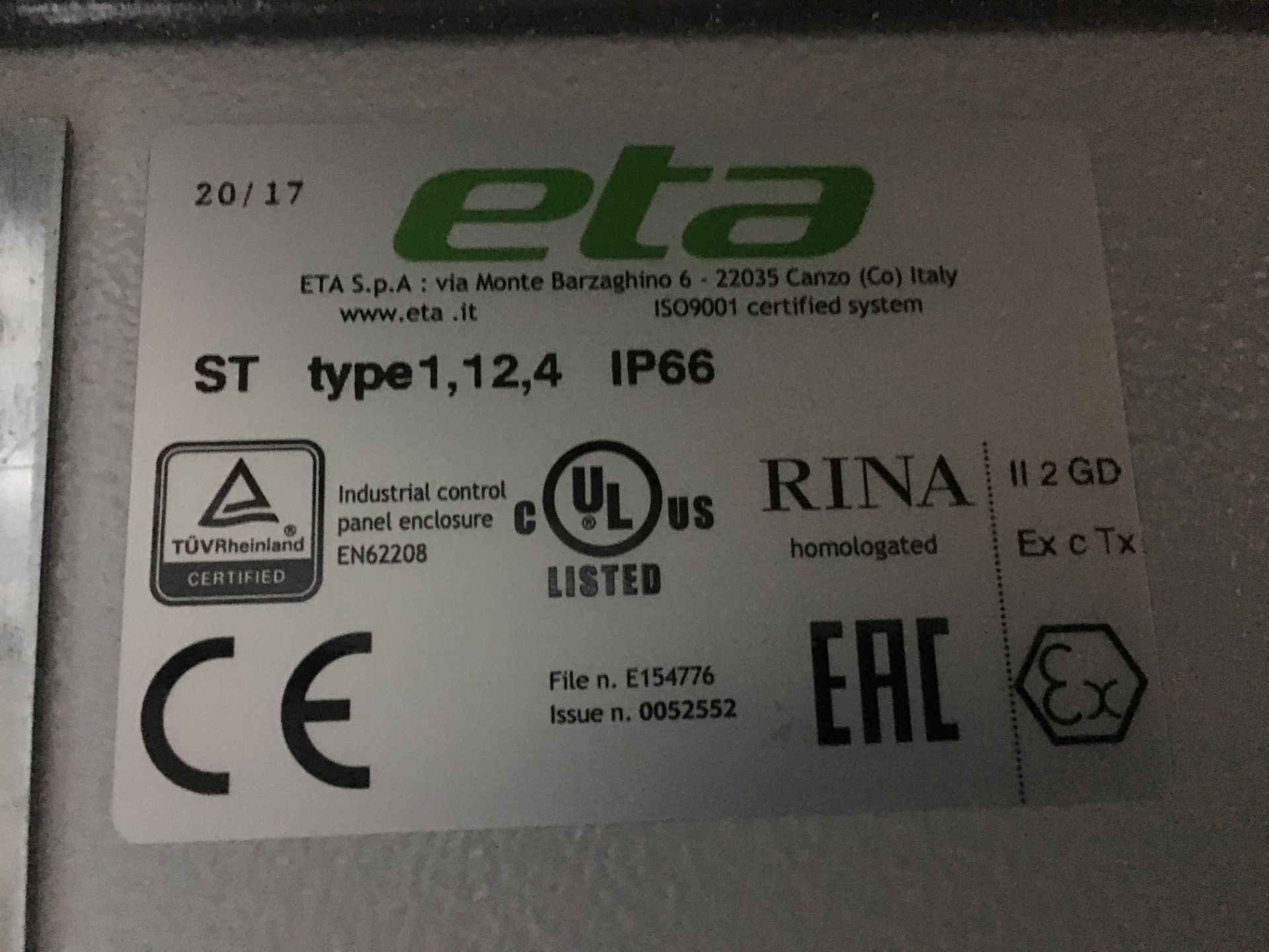 Eta Industrial Control Panel Enclosure with Fuses - See Pictures - Image 4 of 4