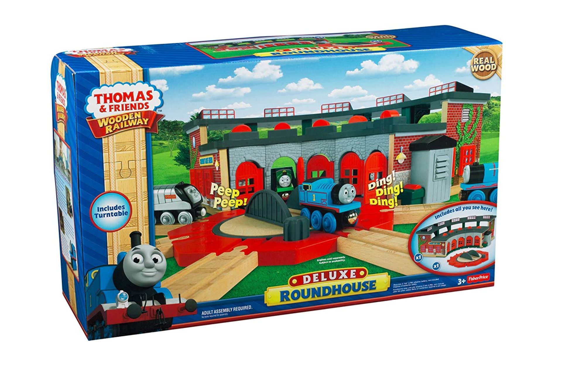 2 x THOMAS WOODEN RAILWAY-DELUXE ROUNDHOUSE | 746775214845 | RRP £ 180 DAMAGED PACKAGING - Image 3 of 3