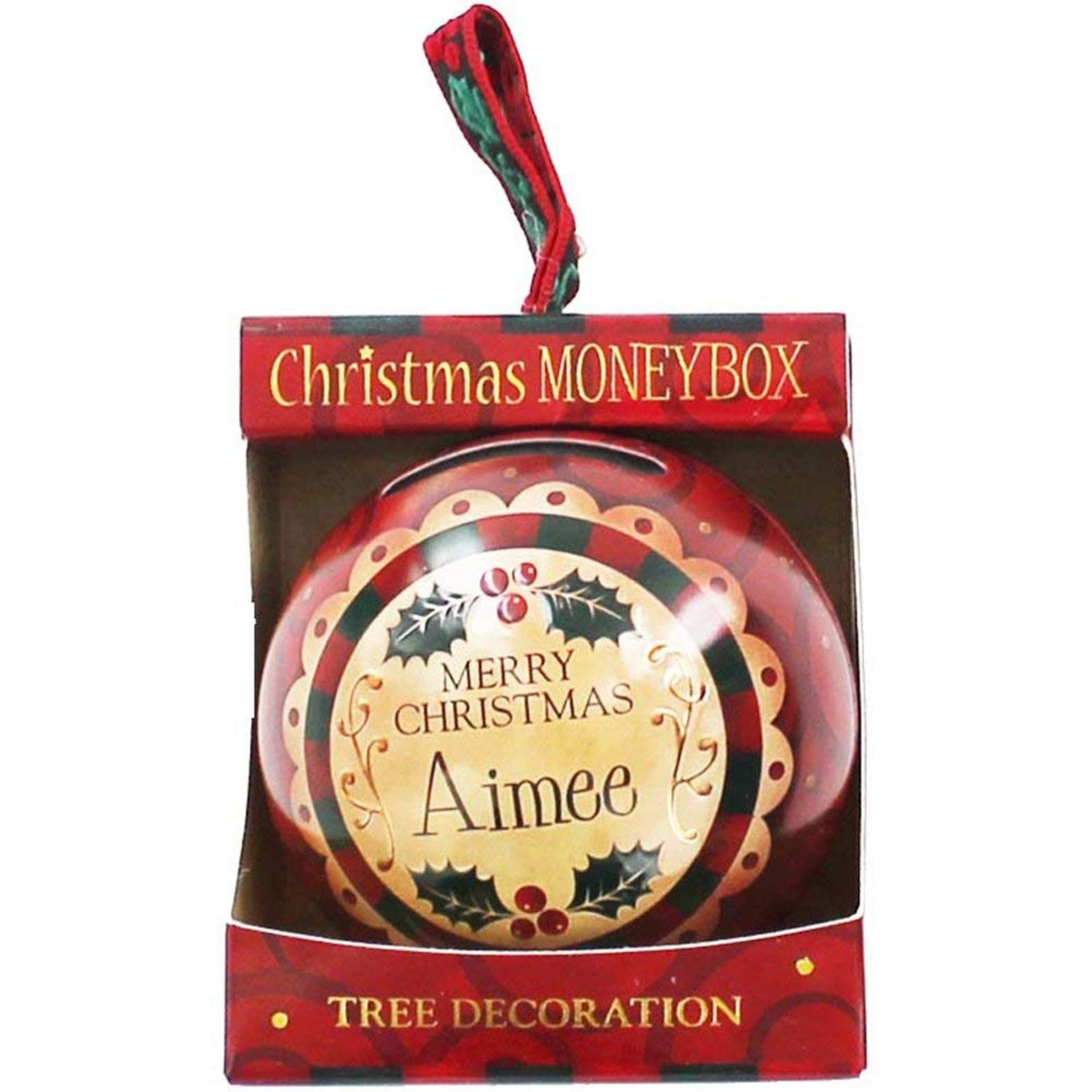 290 x Tree Decorations Personalised Money Box Bauble