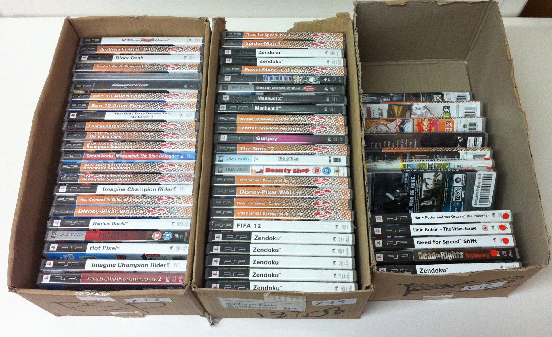 60 x PSP Games, DVDs and TV Box sets