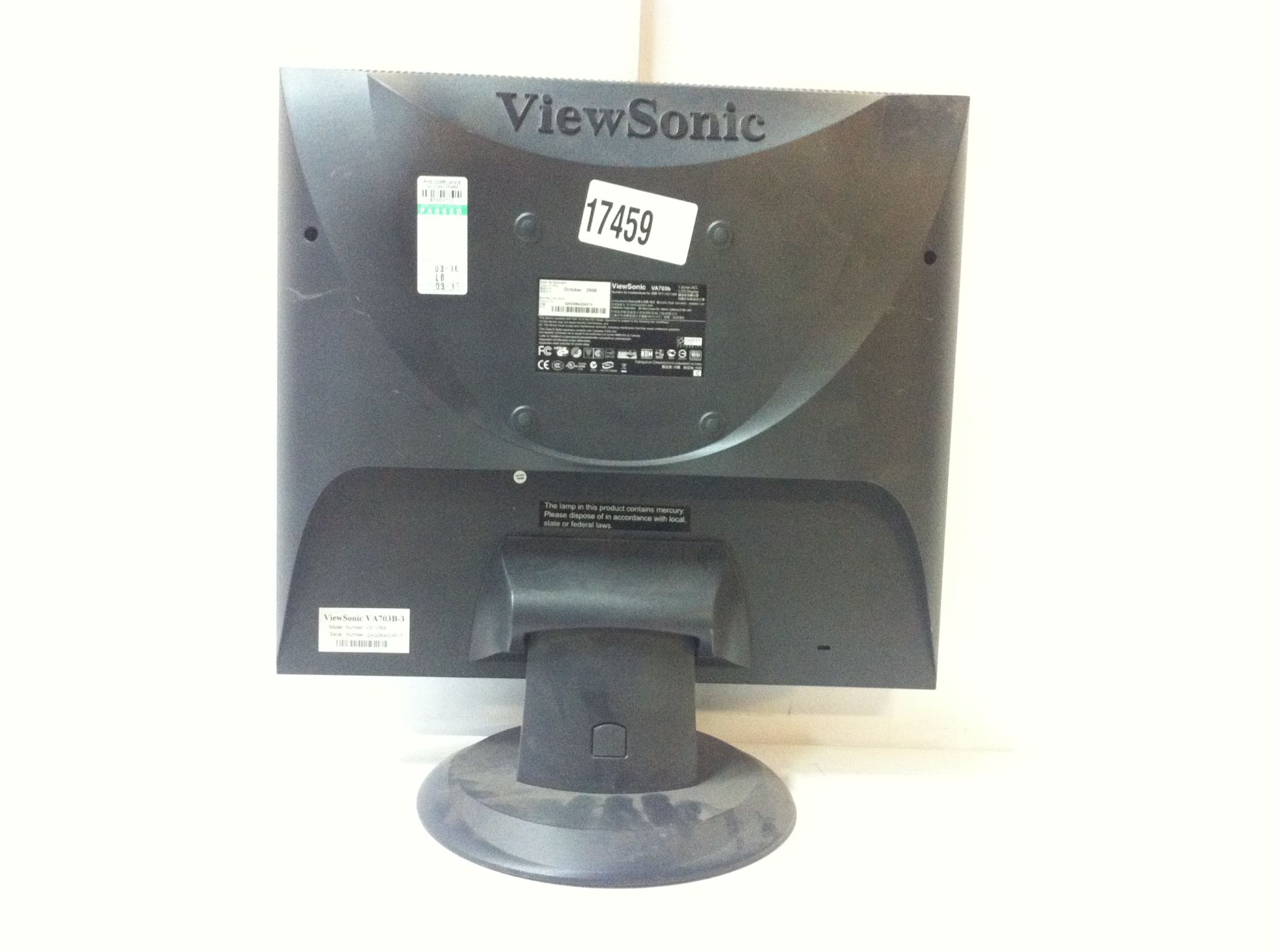 7 x ViewSonic Computer Monitors. See description - Image 4 of 13