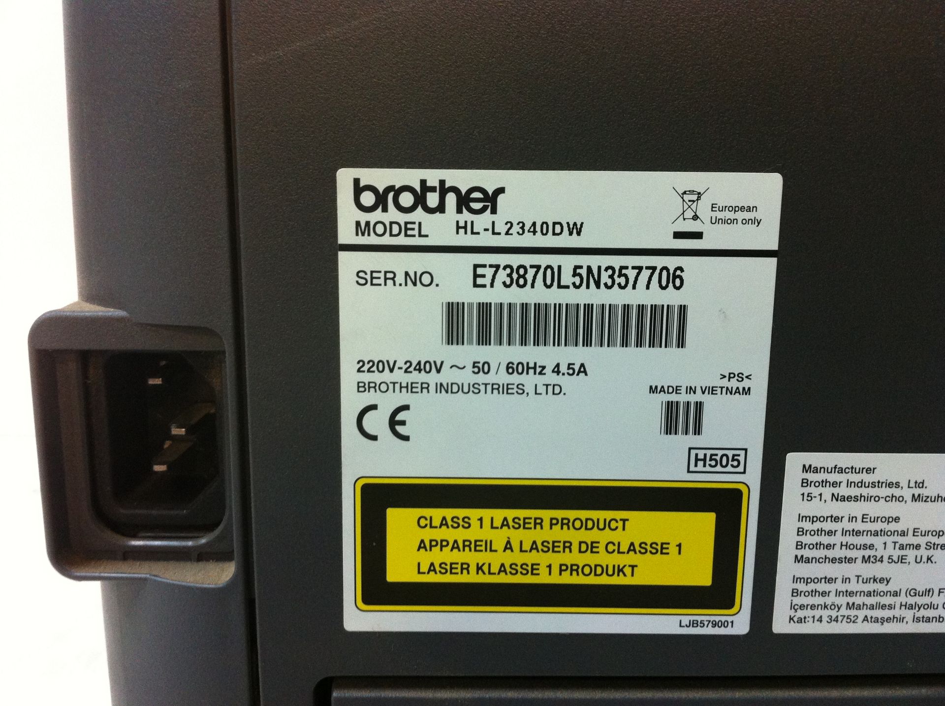 Brother HL-L2340DW Wireless laser printer - Image 4 of 4