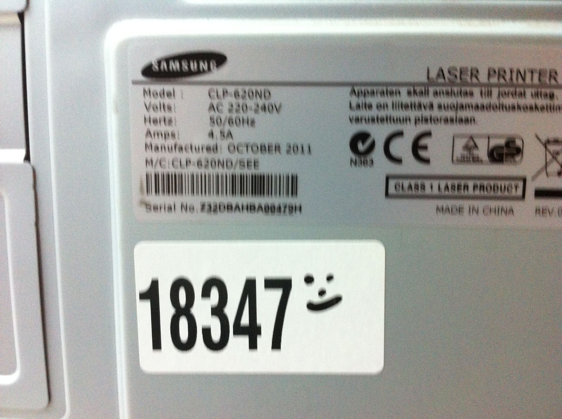 Samsung CLP-620ND A4 Colour laser printer - Image 3 of 3