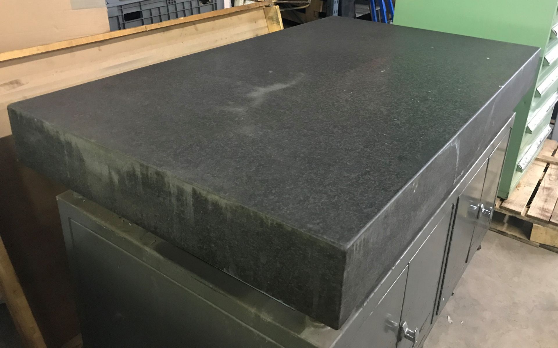 Granite Surface Plate w/ Metal Cabinet Frame - Image 4 of 7