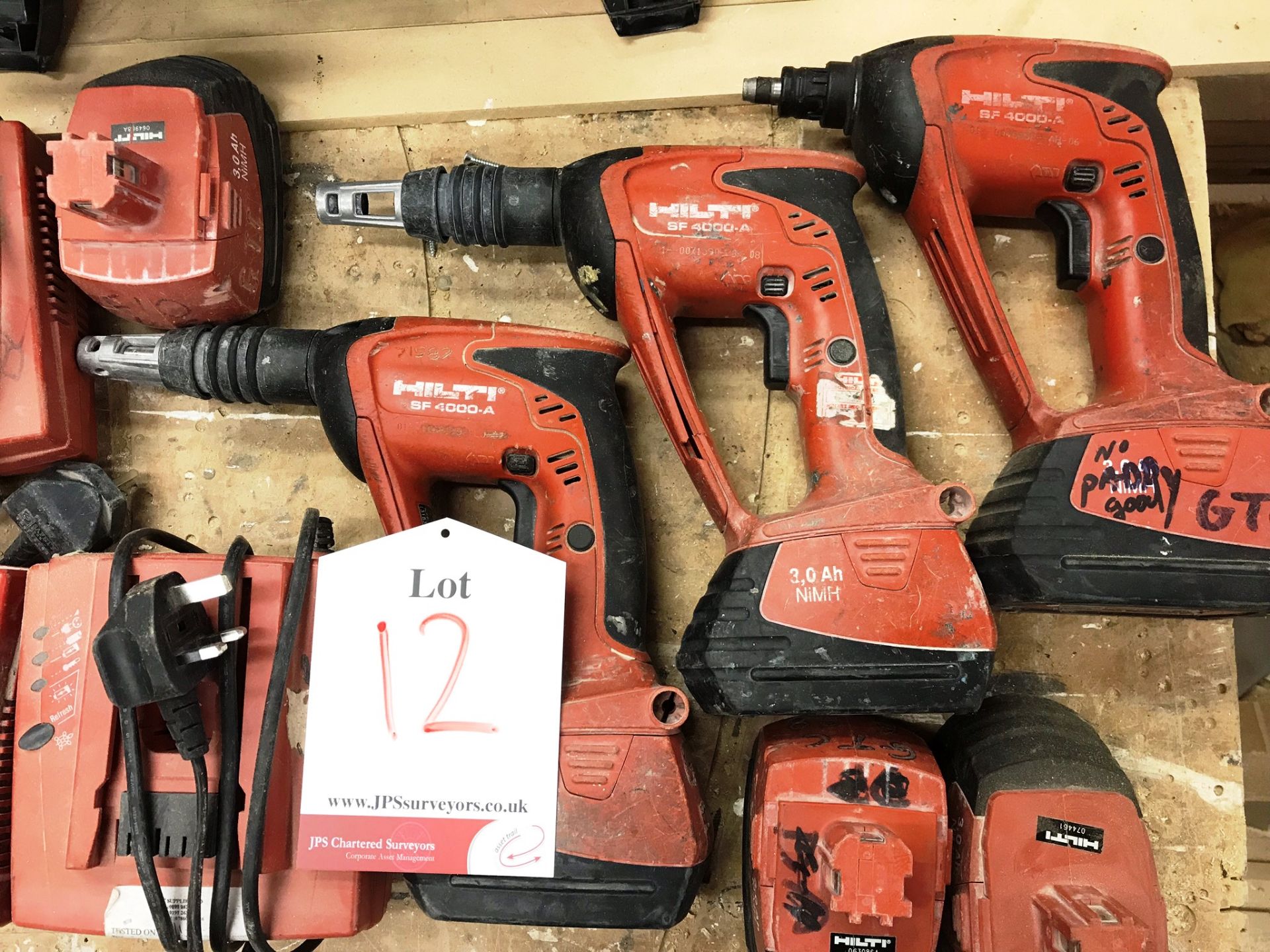 3 x Hilti SF400A Cordless Screwdrivers w/ chargers & spare batteries - Image 2 of 4