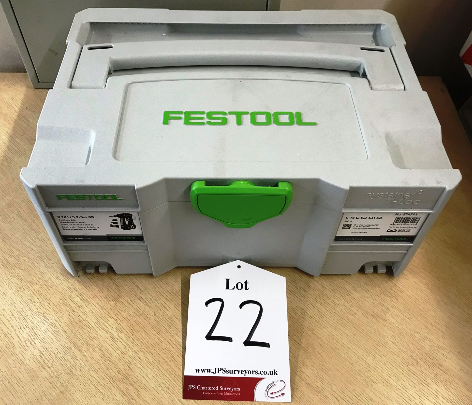 New Festool 574741 Cordless Drill C 18 Li 5,2-Set GB, 18 V, Multi-Colour - Image 2 of 5